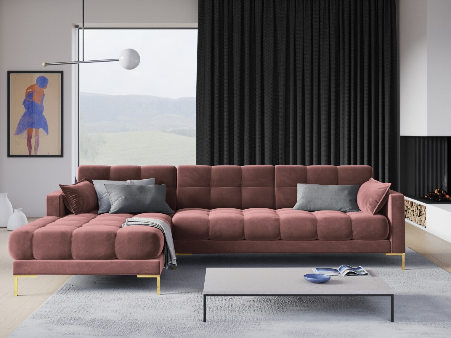 Stūra dīvāns Lormelo 103 (Kreisais)