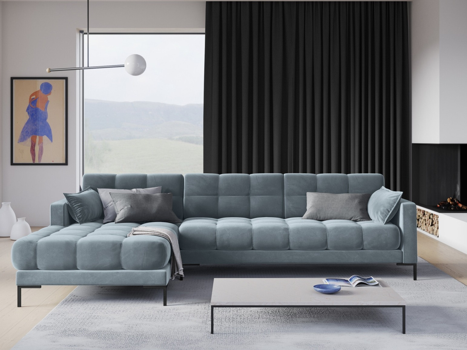 Stūra dīvāns Lormelo 103 (Kreisais)