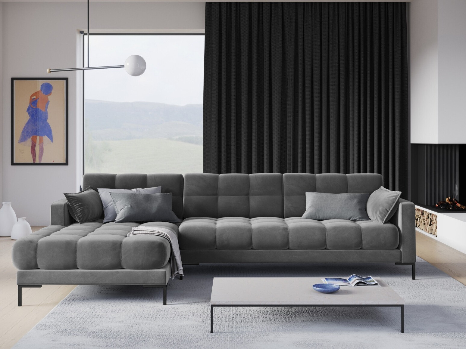 Stūra dīvāns Lormelo 103 (Kreisais)