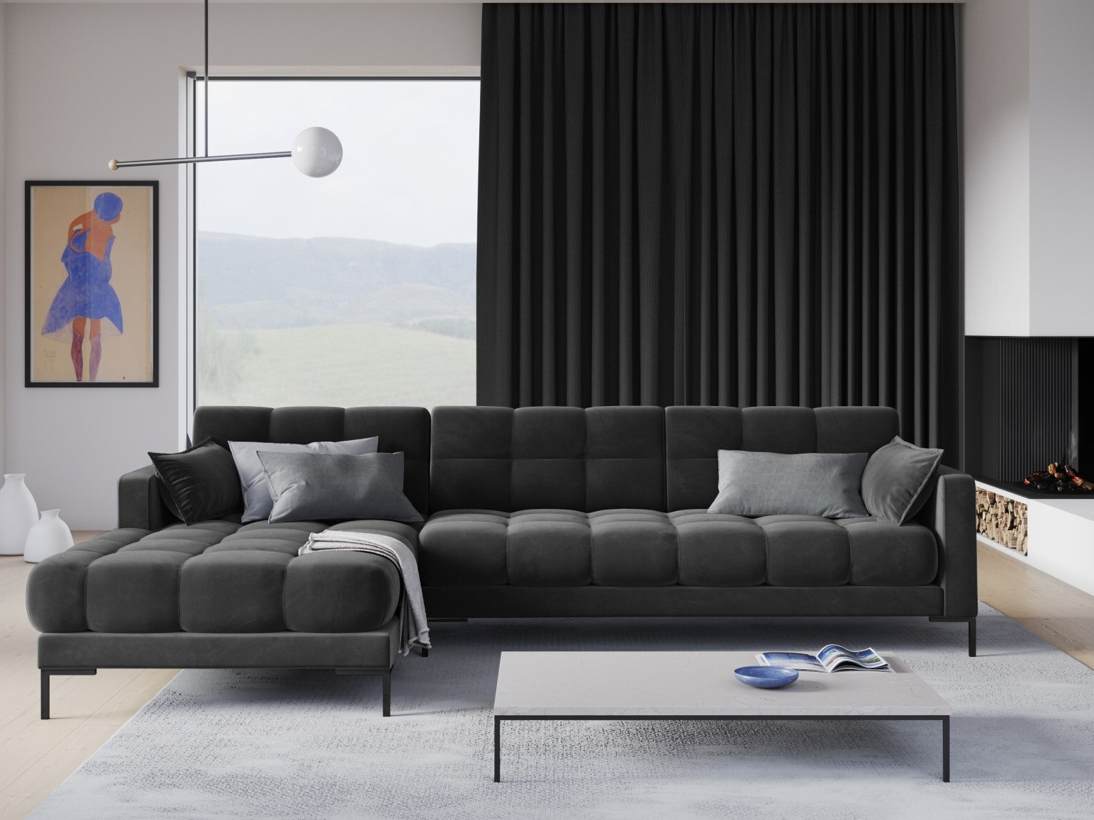 Stūra dīvāns Lormelo 103 (Kreisais)