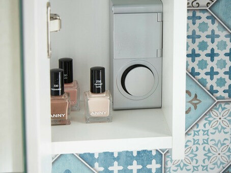 Vannas istabas skapis ar spoguli Temeli 101 (Balts)