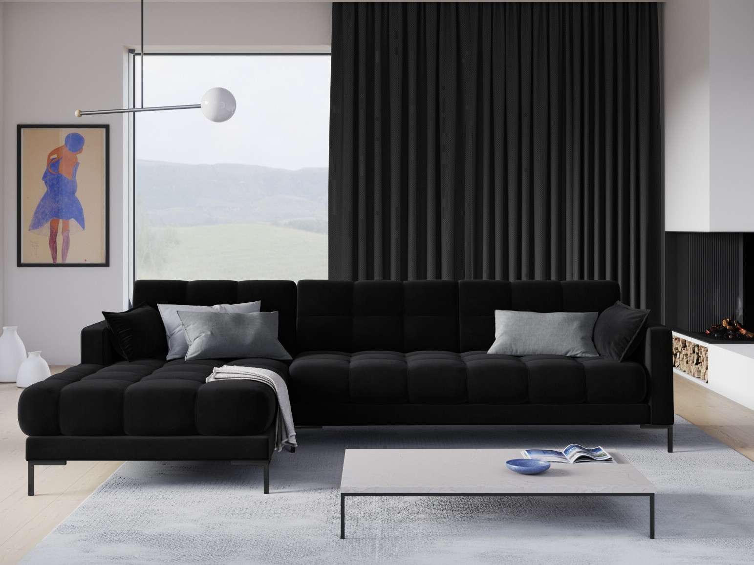 Stūra dīvāns Lormelo 103 (Kreisais)