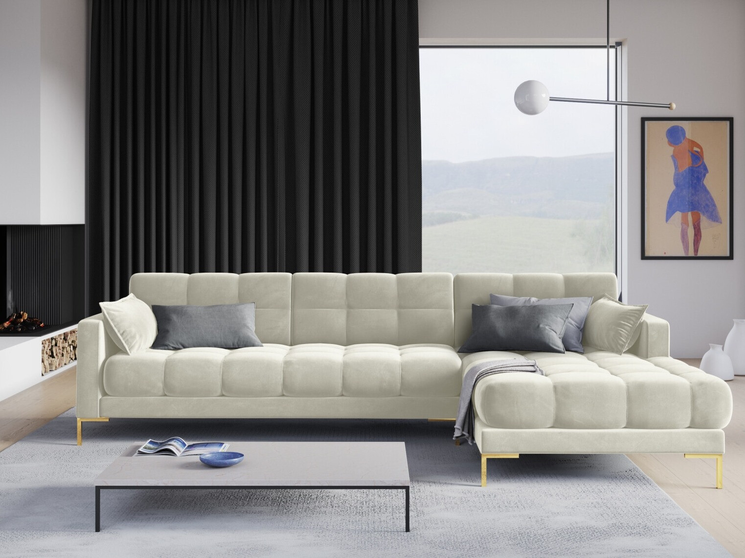 Stūra dīvāns Lormelo 103 (Labais)