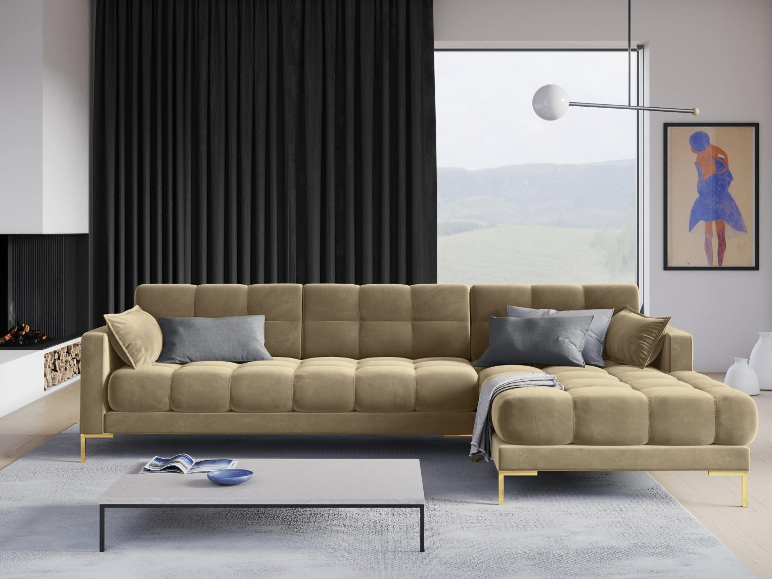 Stūra dīvāns Lormelo 103 (Labais)