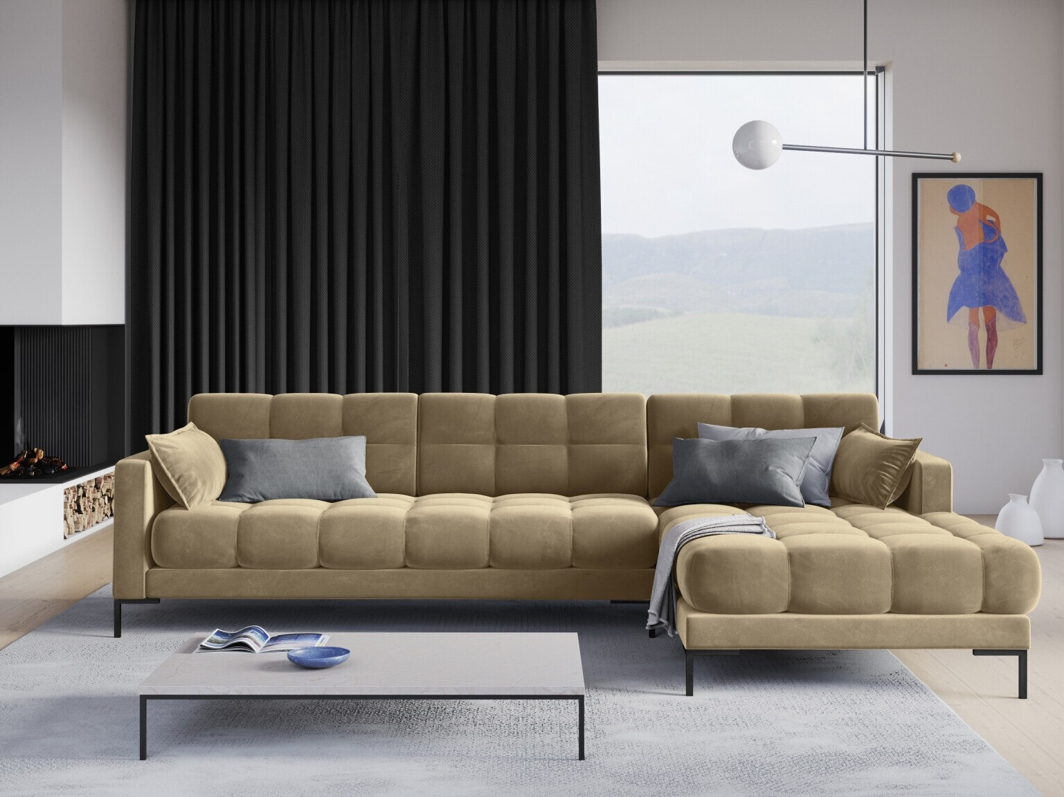 Stūra dīvāns Lormelo 103 (Labais)