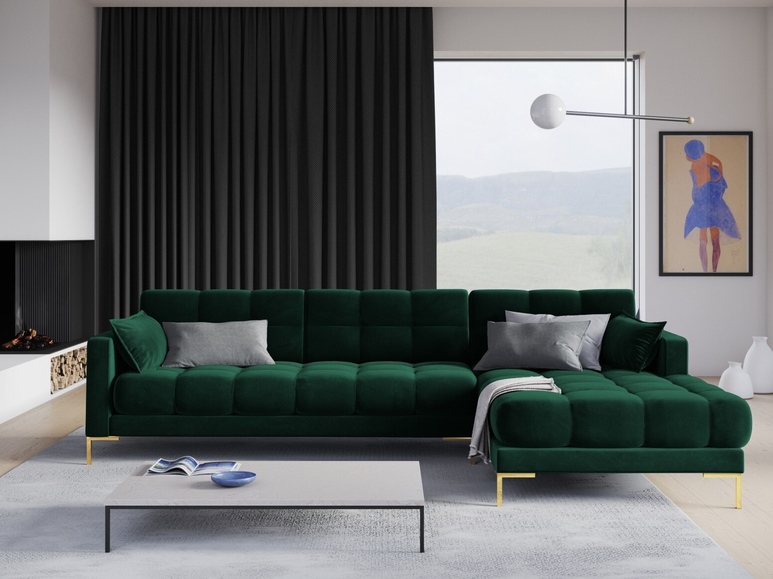 Stūra dīvāns Lormelo 103 (Labais)