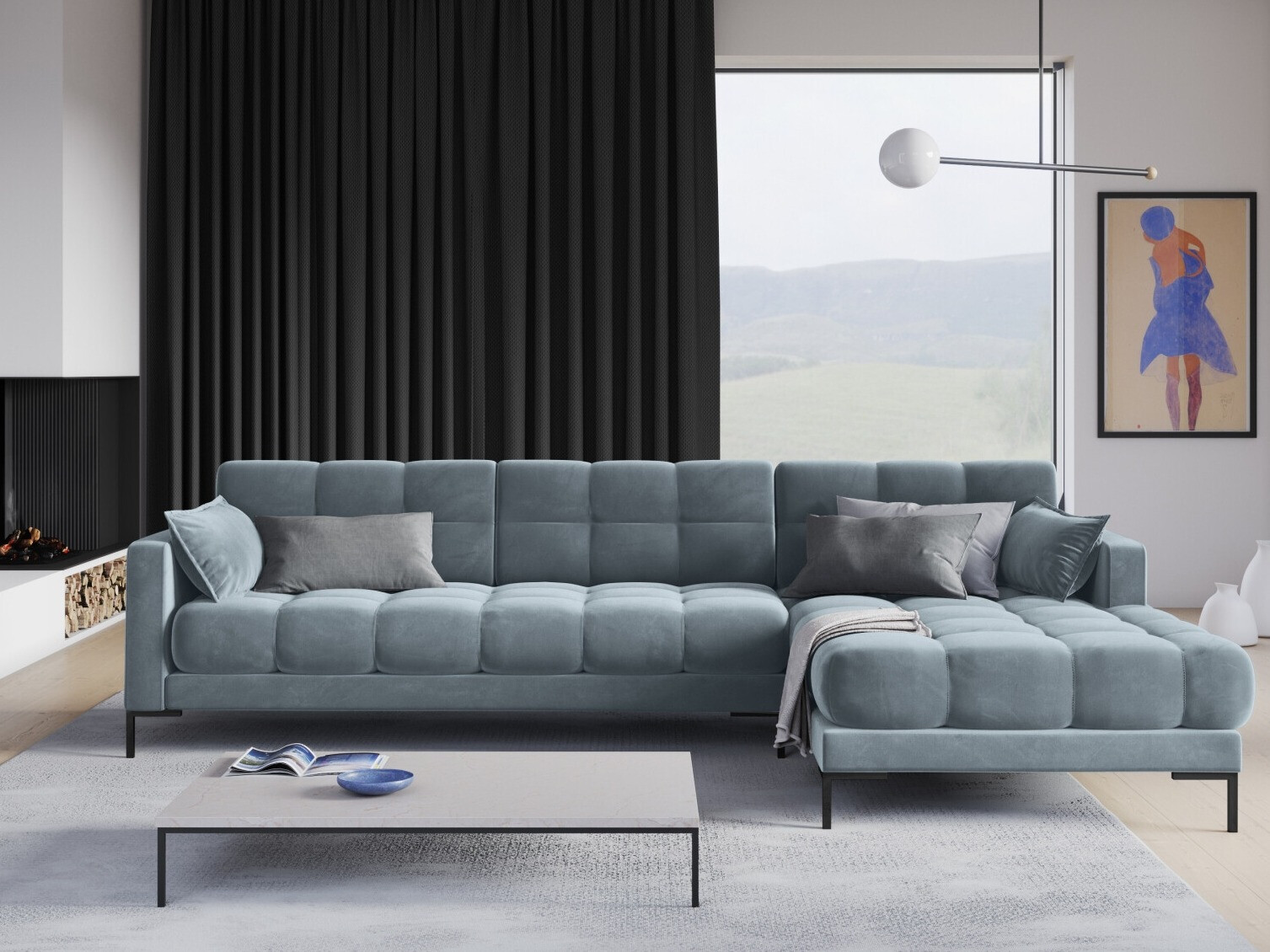 Stūra dīvāns Lormelo 103 (Labais)