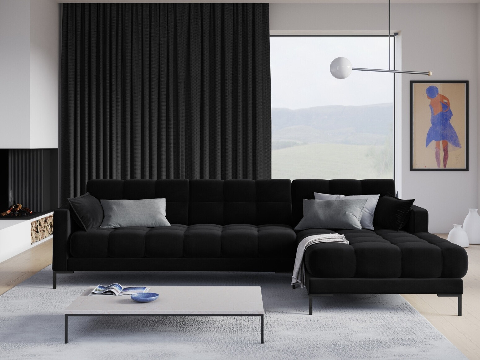 Stūra dīvāns Lormelo 103 (Labais)