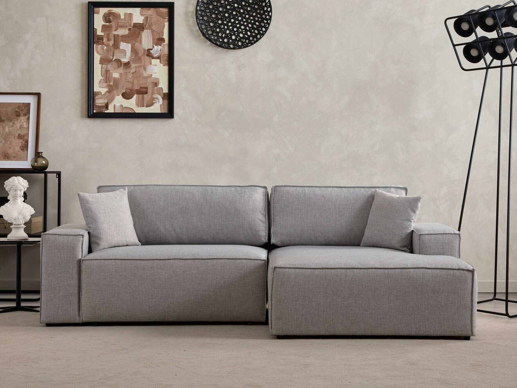 Stūra dīvāns Altadena 580 (Gaiši pelēks)