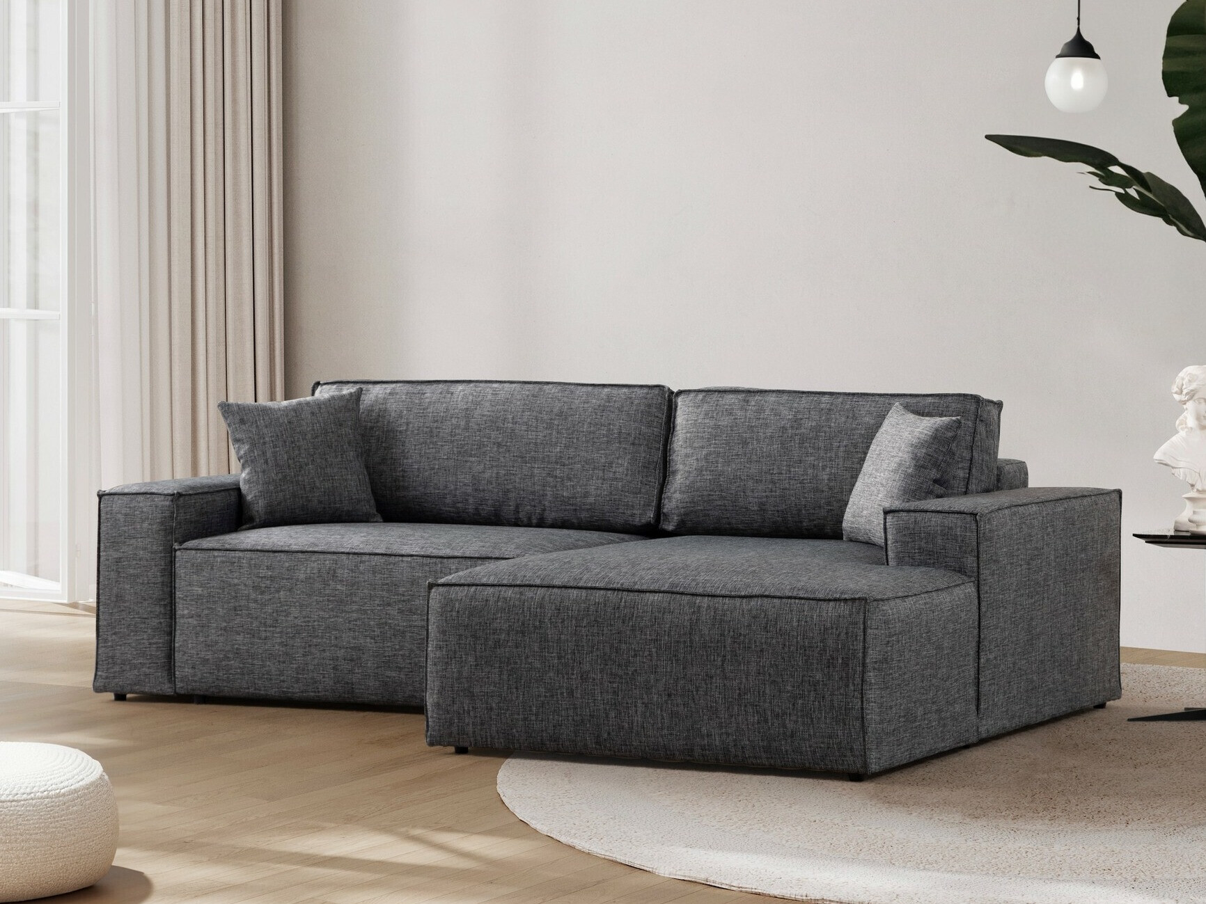 Stūra dīvāns Altadena 580 (Pelēks)