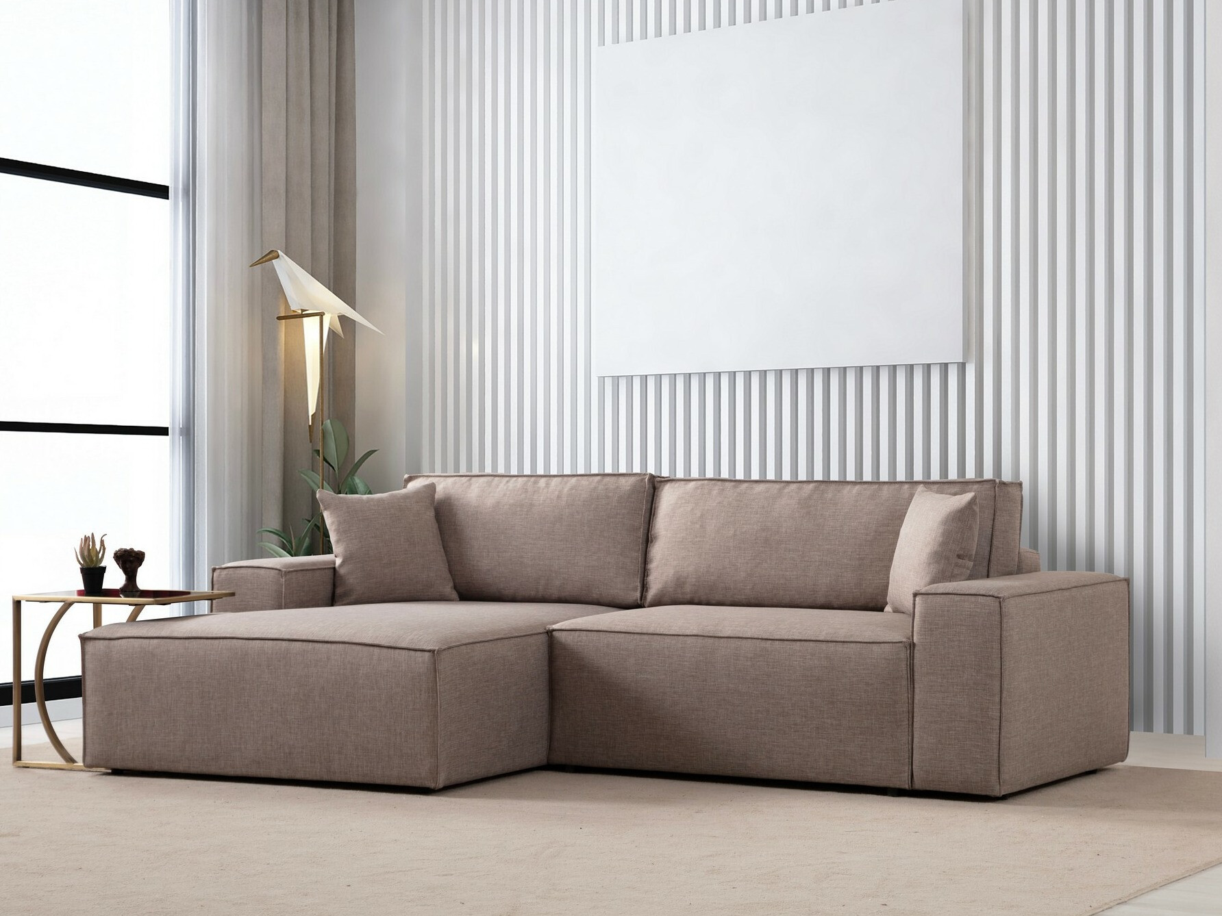 Угловой диван Altadena 580 (Светло-коричневый)