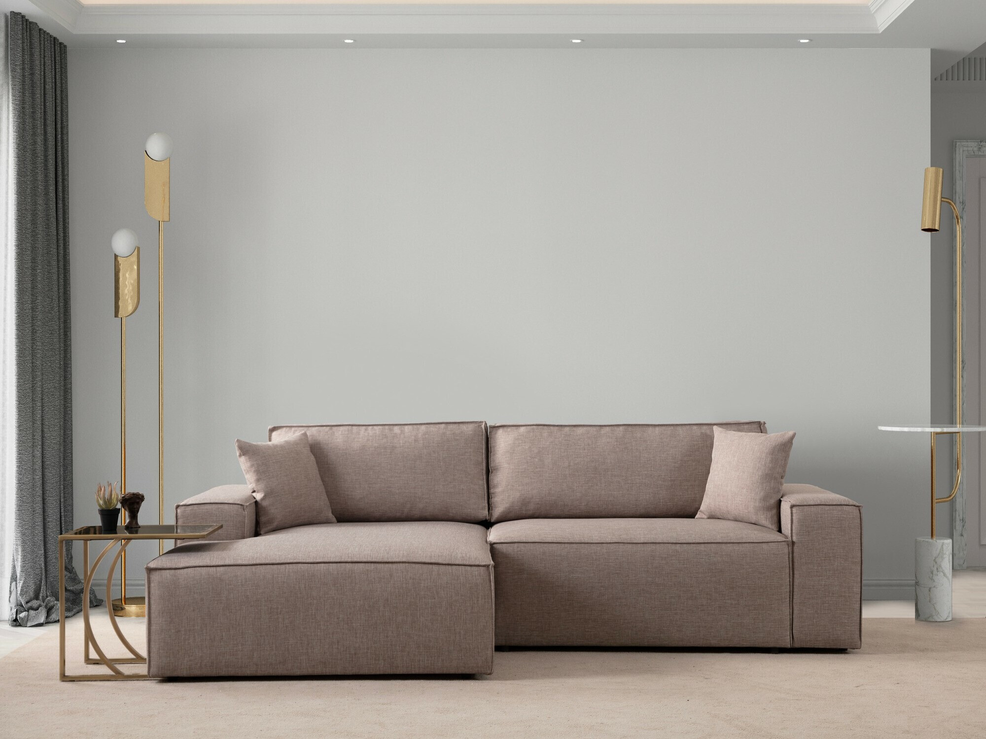 Угловой диван Altadena 580 (Светло-коричневый)