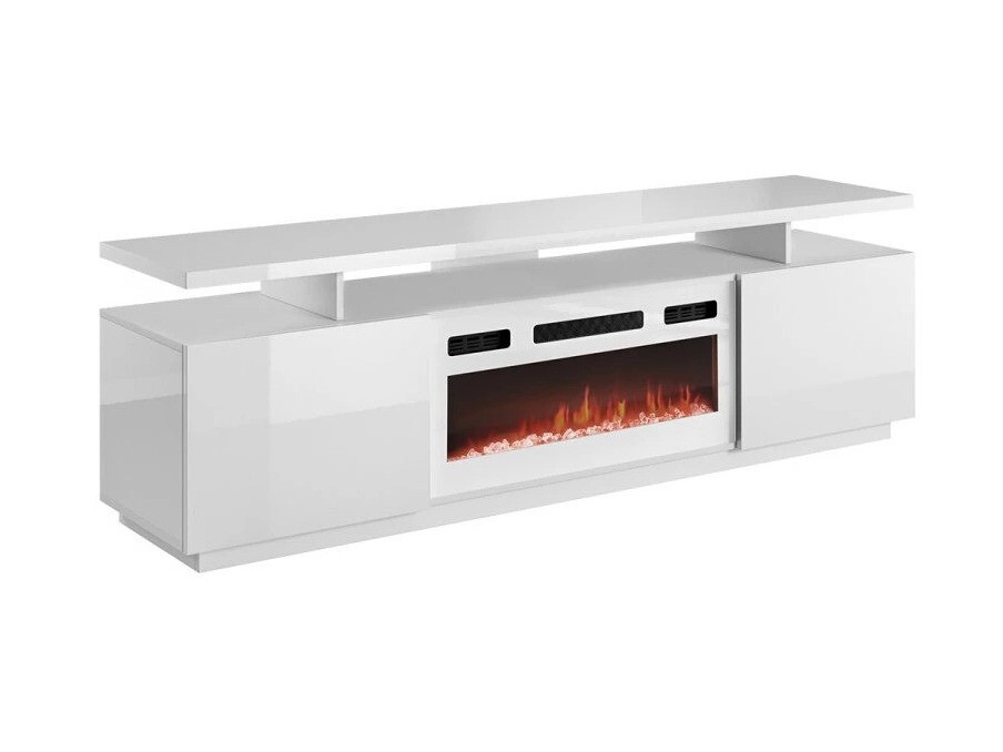 TV galds Figura I (Balts + Glancēts balts)