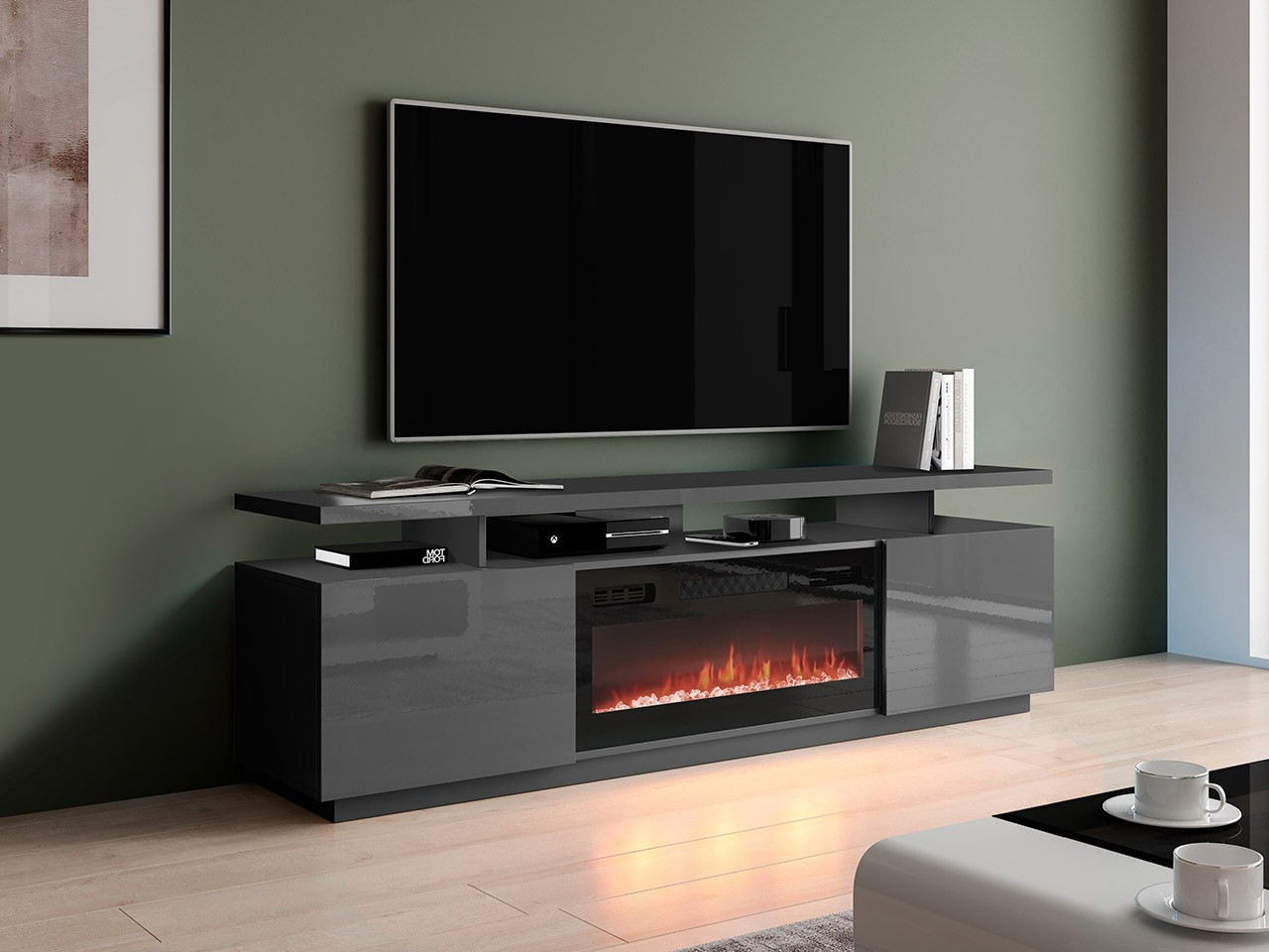 TV galds Figura I (Grafīts + Glancēts grafīts)