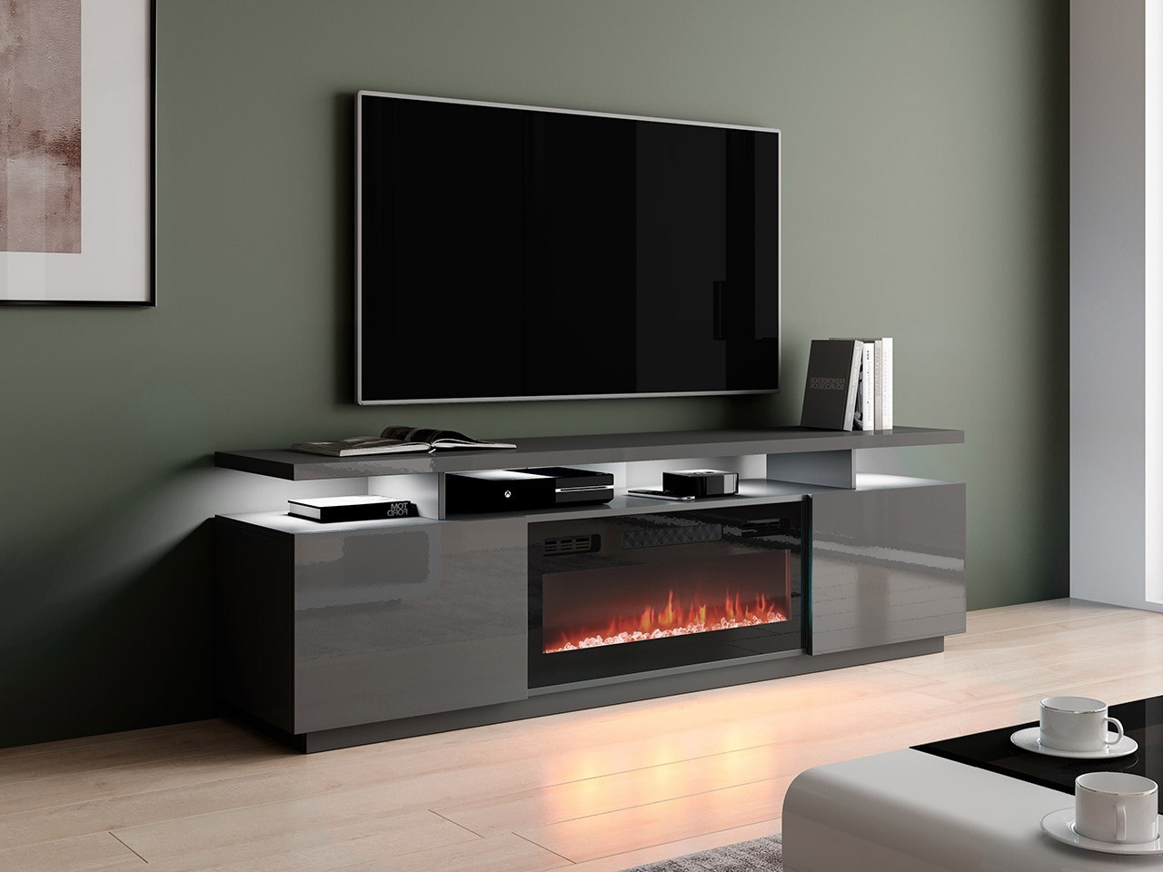 TV galds Figura I (Grafīts + Glancēts grafīts)