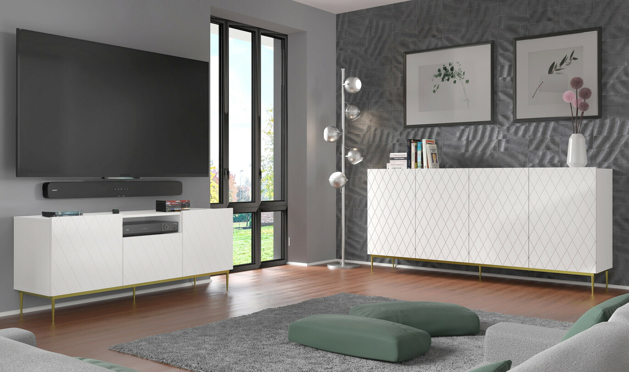 TV galds Melmoro 100 (Balts)