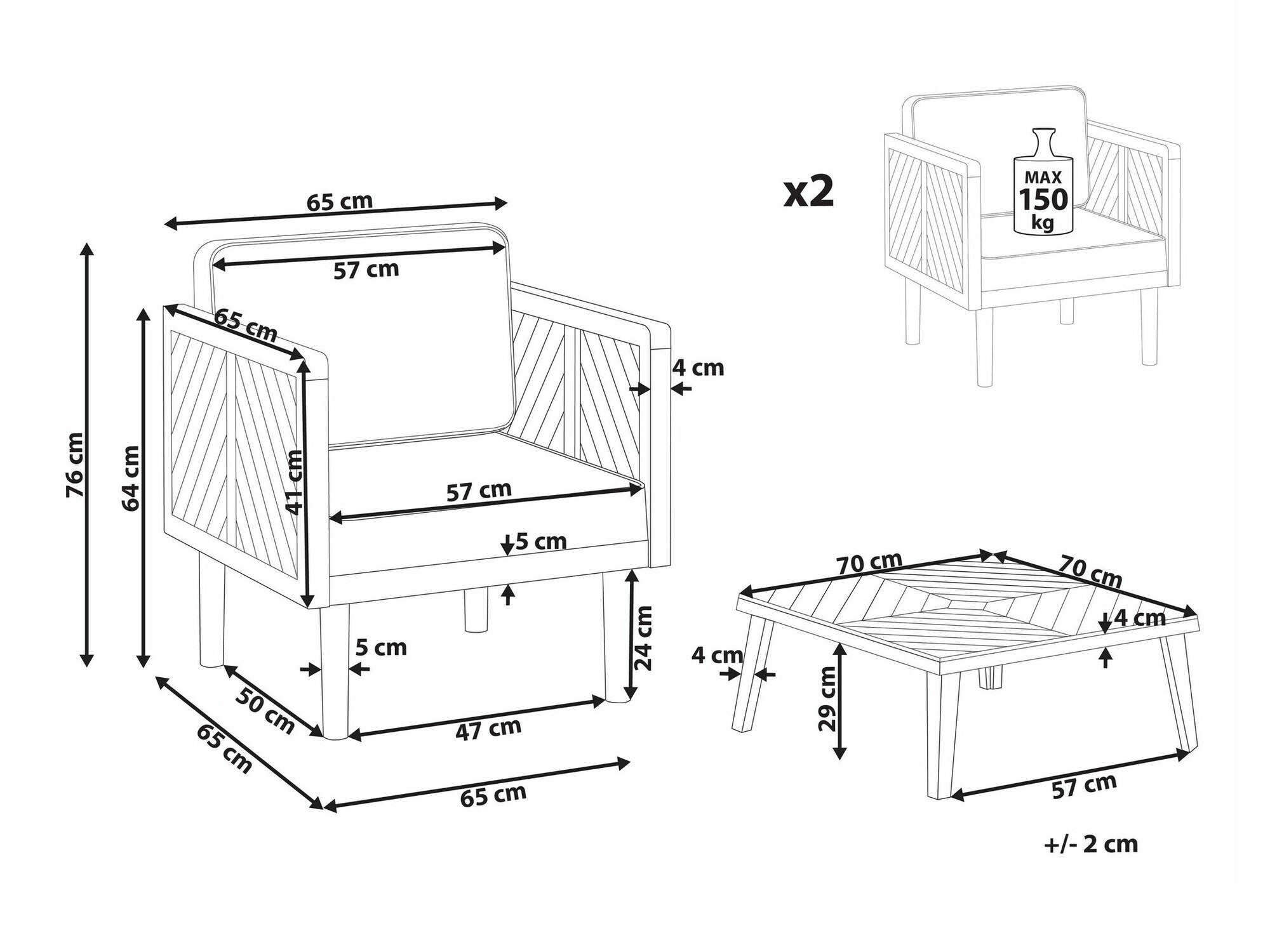 Балконный комплект Camenou 100