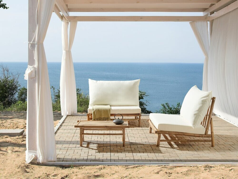 Dārza mēbeļu komplekts Berwyn 1835 (Bēšs + Gaišs koks)