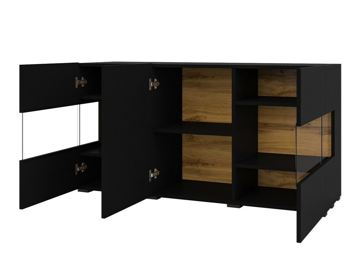 Шкафчик Revmiru 102 (Чёрный + Дуб вотан)