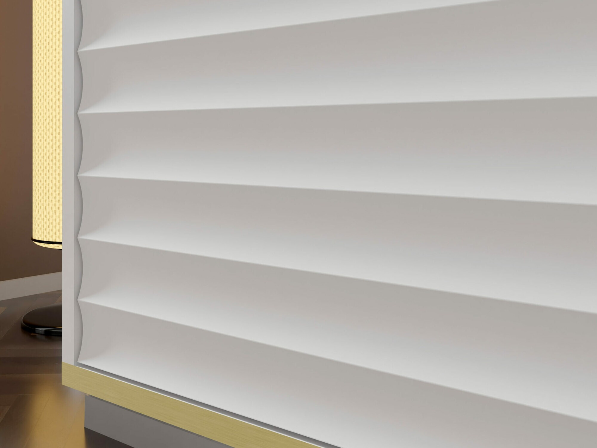 TV galds Buffalo 101 (Balts + Zelta)