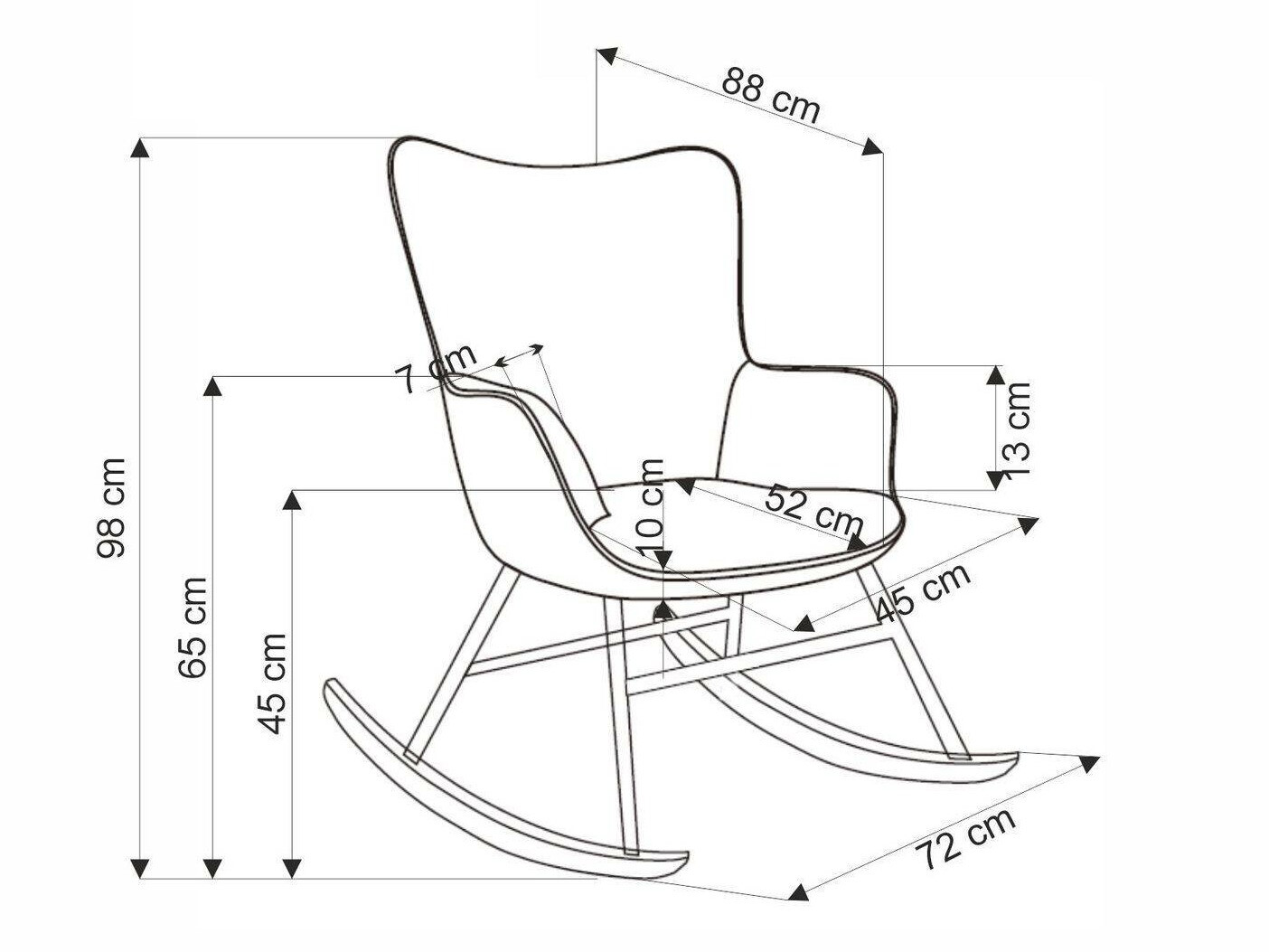 Кресло-качалка Houston 1611 (Серый)