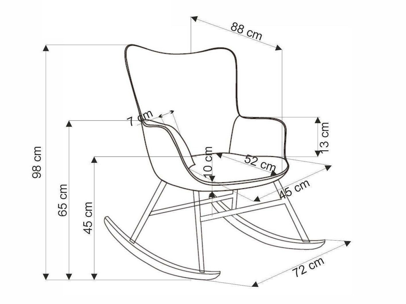 Šūpuļkrēsls Houston 1611 (Bēšs)