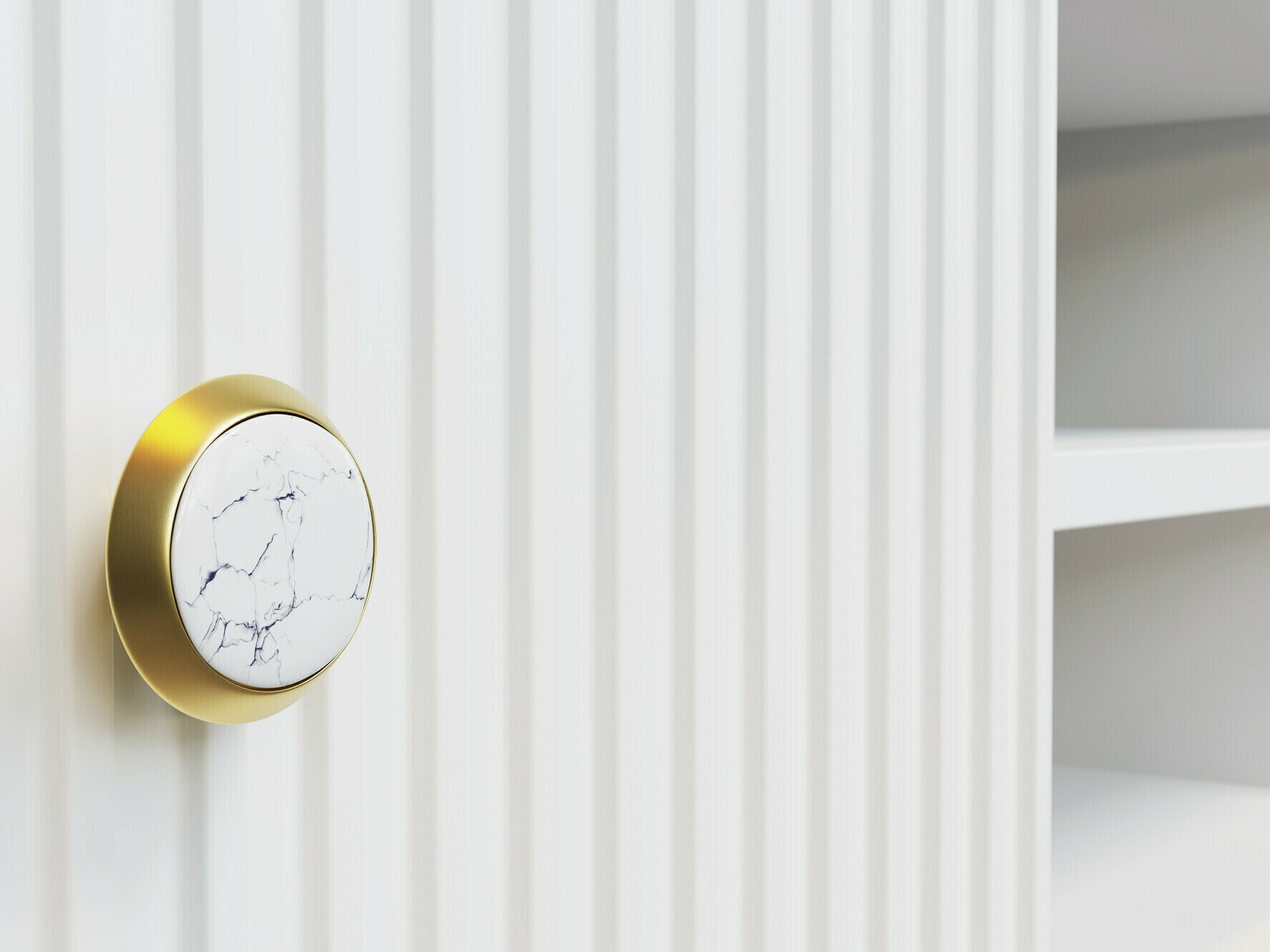 Viesistabas komplekts Romciro 103 (Balts + Zelta)