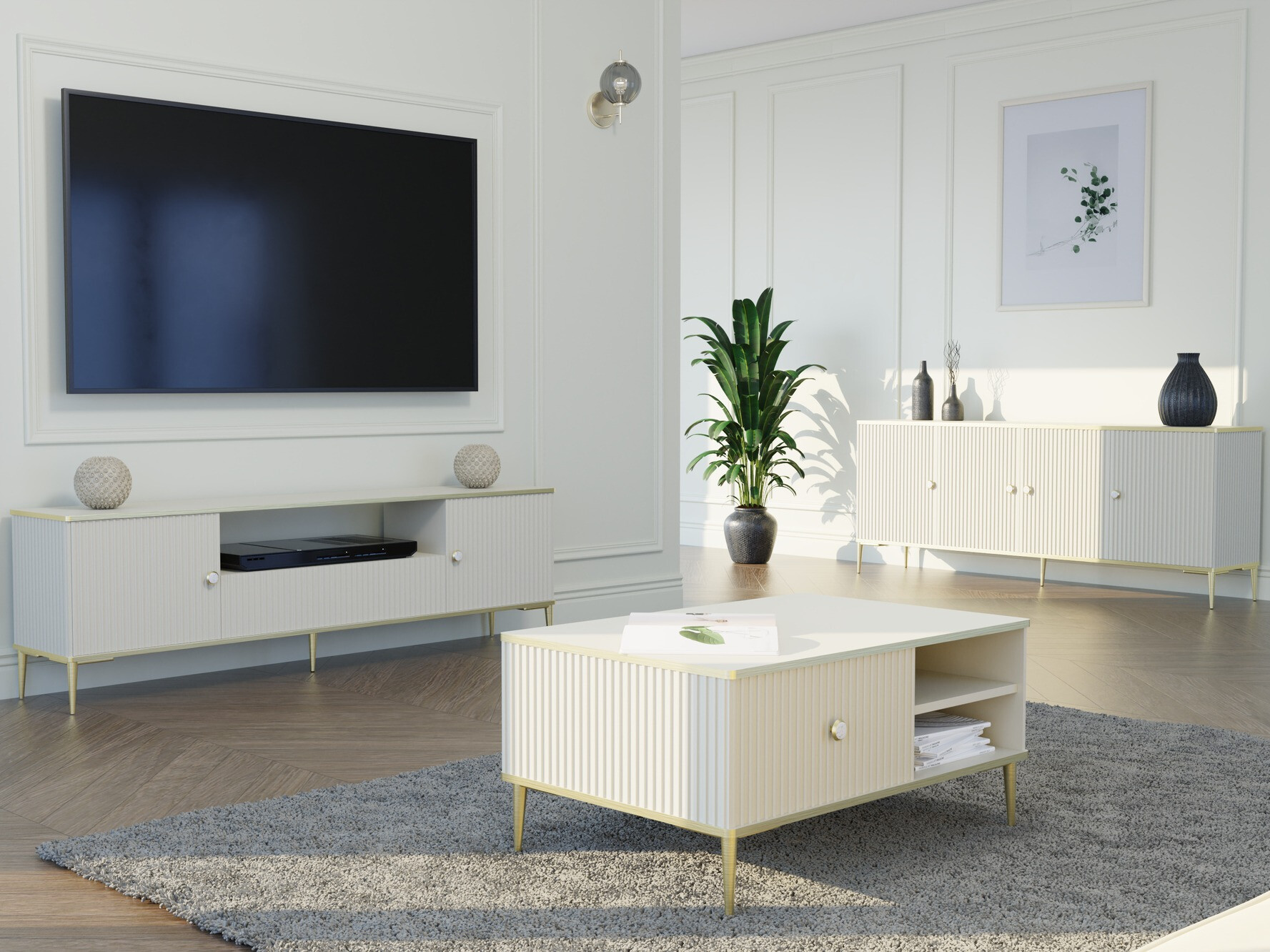 Viesistabas komplekts Romciro 103 (Kašmirs + Zelta)