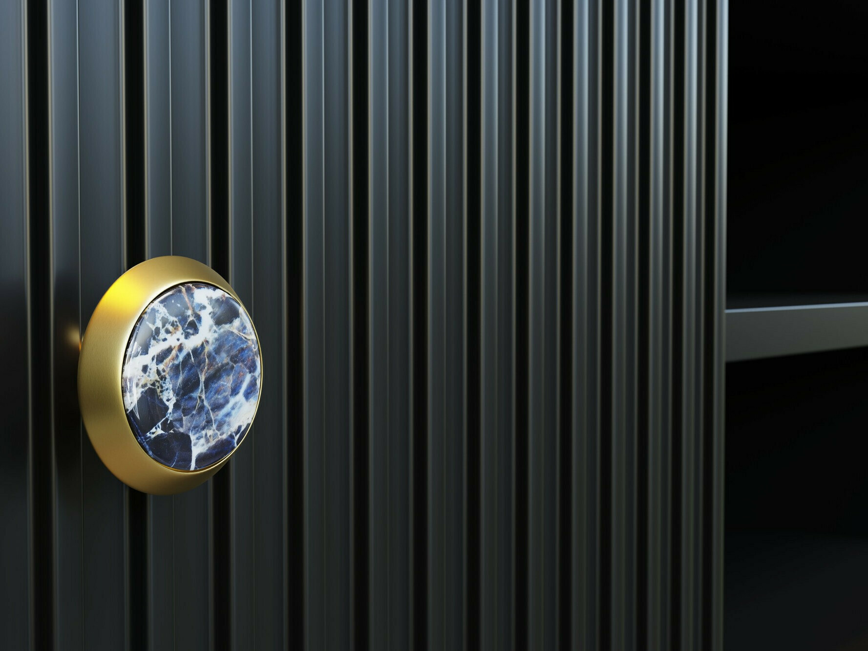 Viesistabas komplekts Romciro 103 (Melns + Zelta)