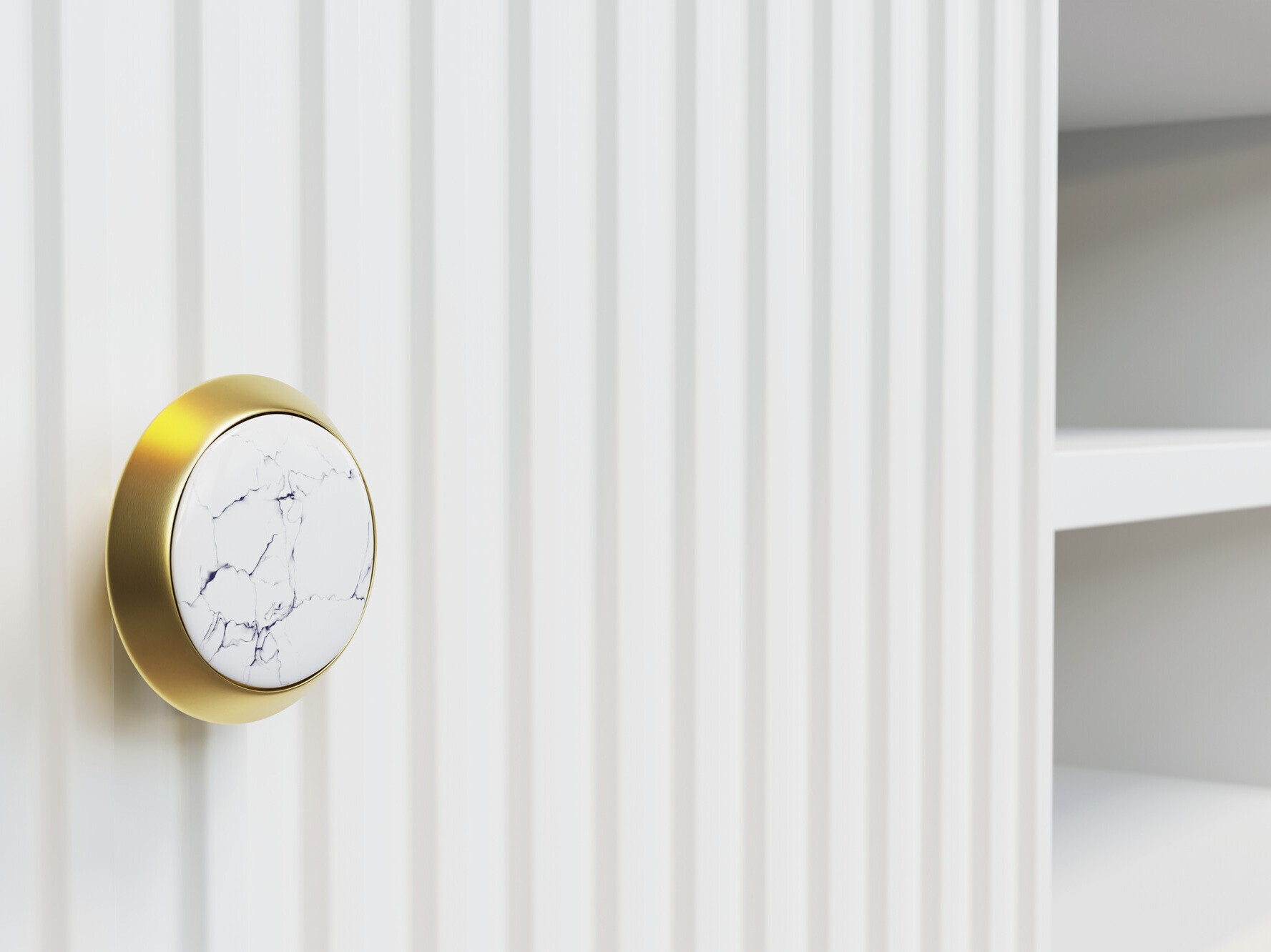 Žurnālu galdiņš Romciro 102 (Balts + Zelta)