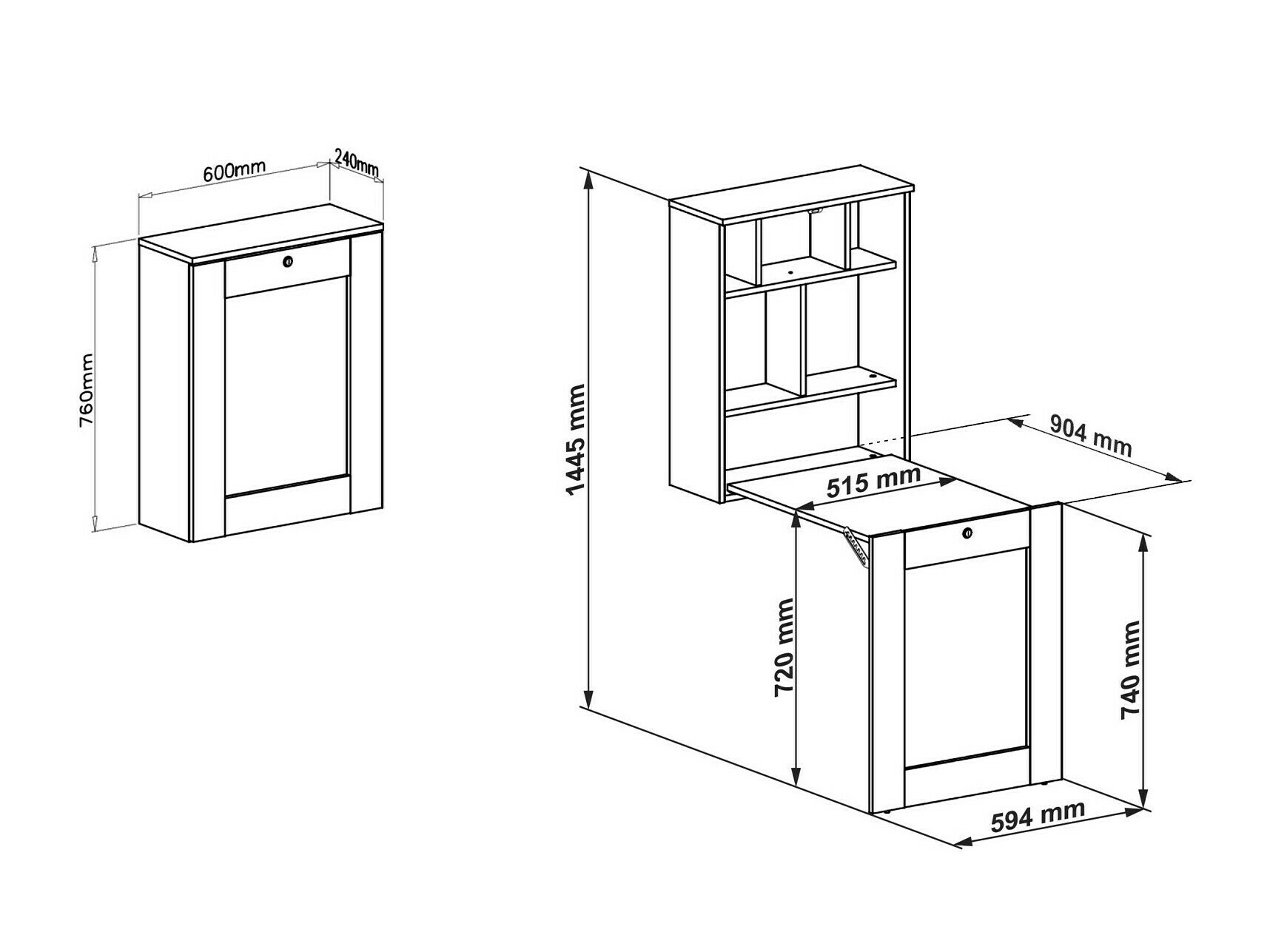 Письменный cтол Buffalo 104 (Artisan дуб + Чёрный)