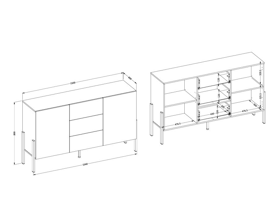 Kомод Etsore 104 (Белый)
