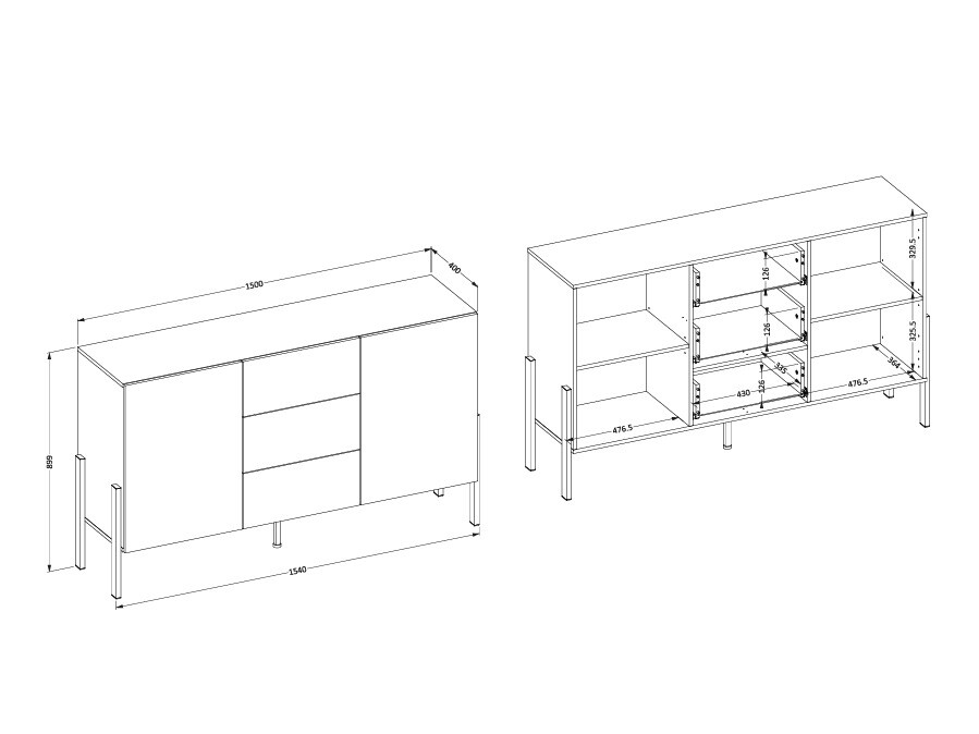 Kомод Etsore 104 (Кашемир)