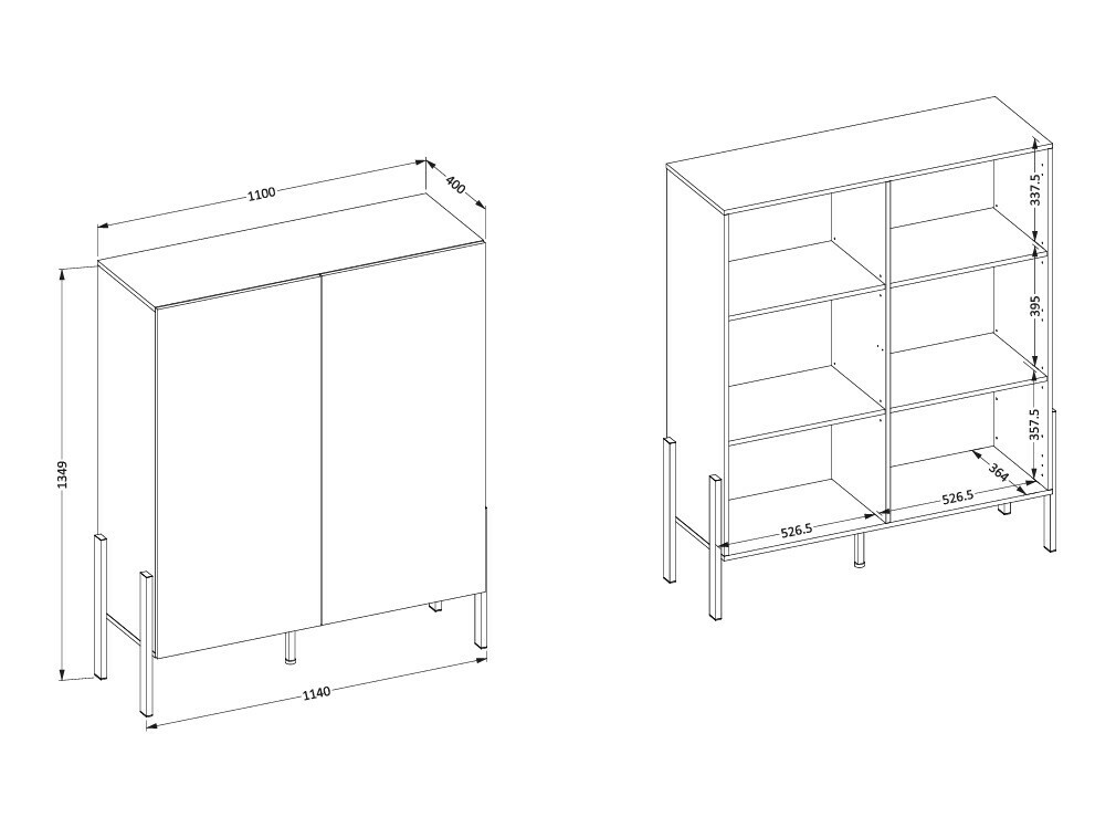 Skapis Etsore 103 (Balts)