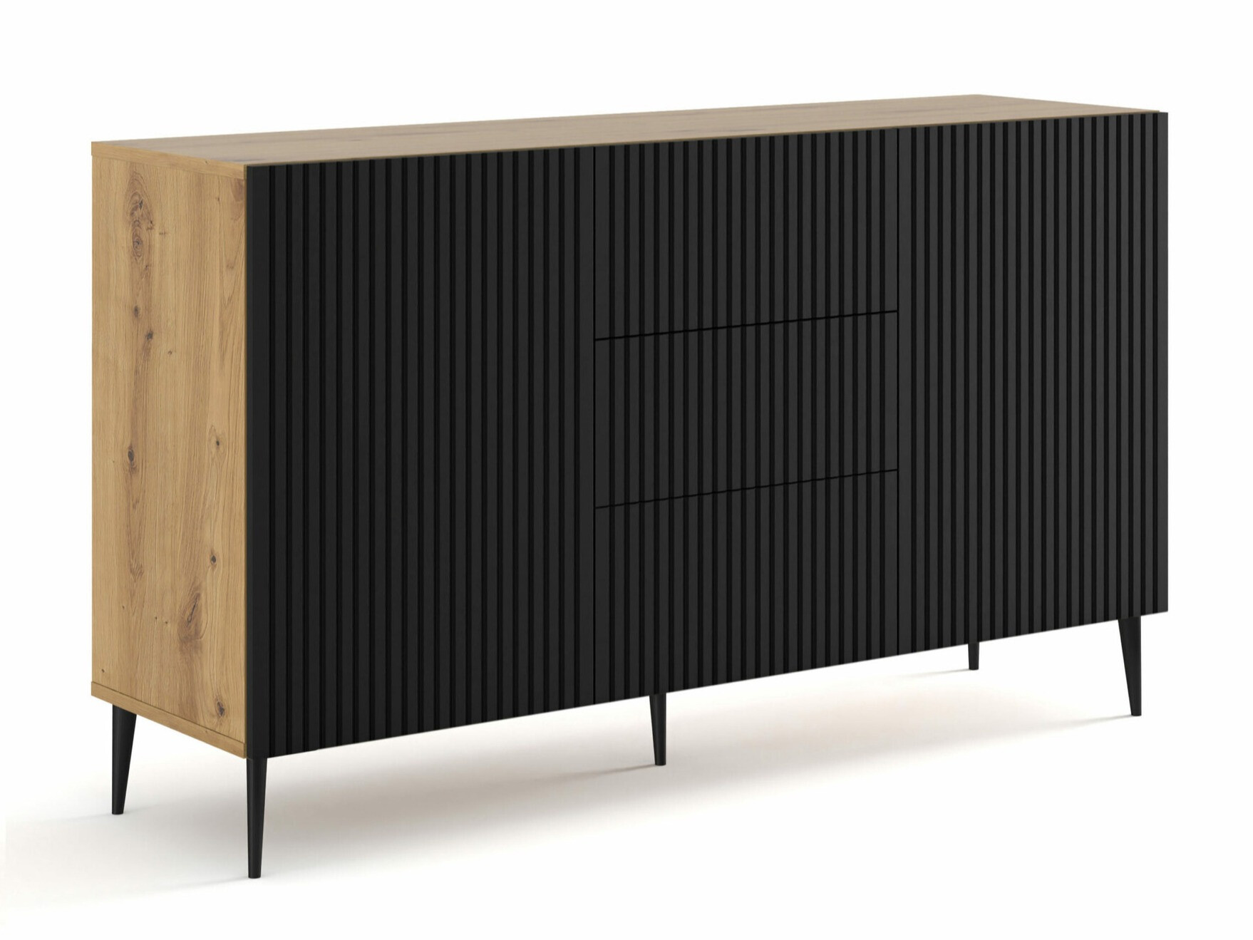 Kомод Mirmaro 100 (Чёрный + Artisan дуб)