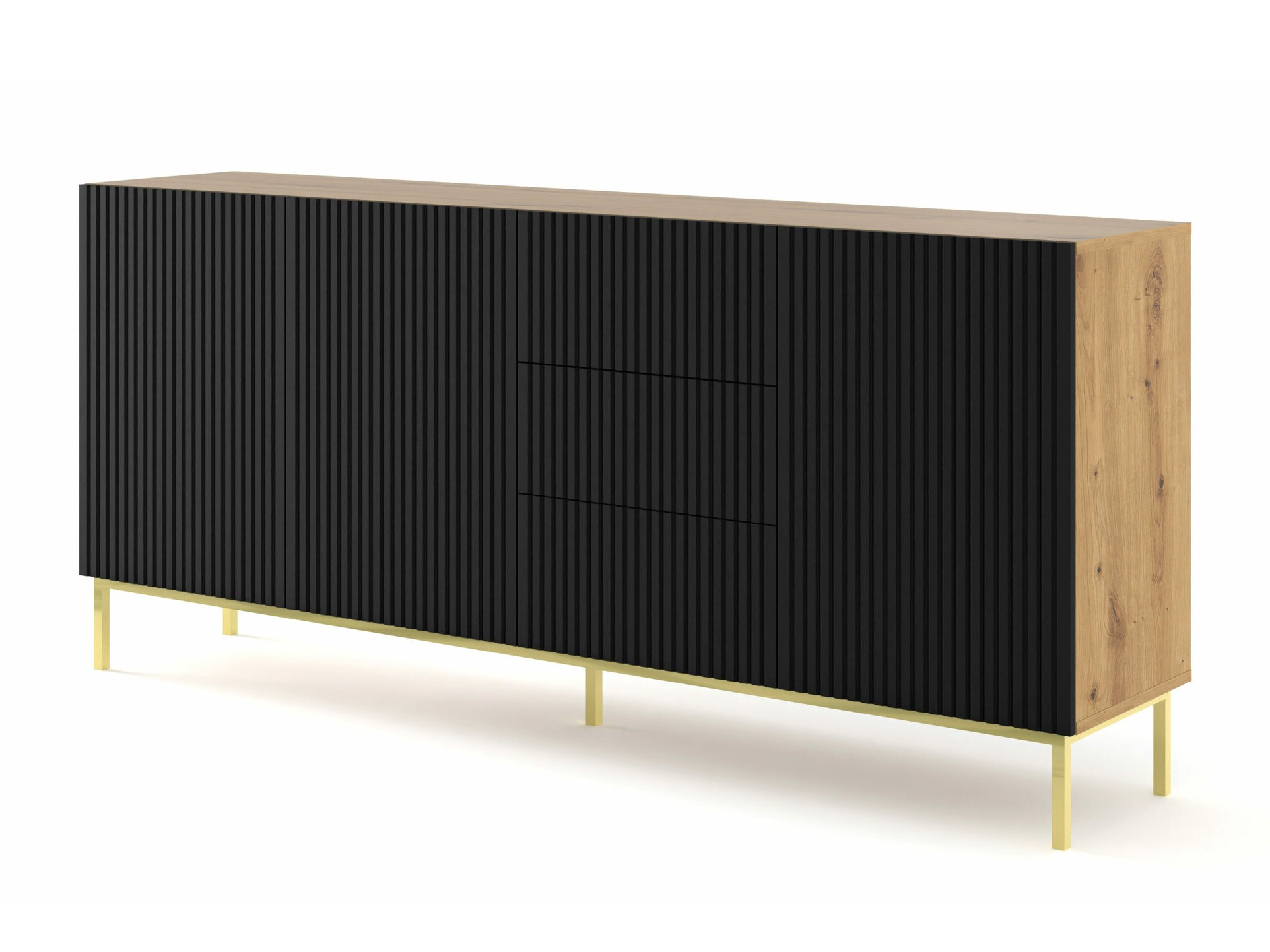 Kомод Mirmaro 101 (Чёрный + Artisan дуб)