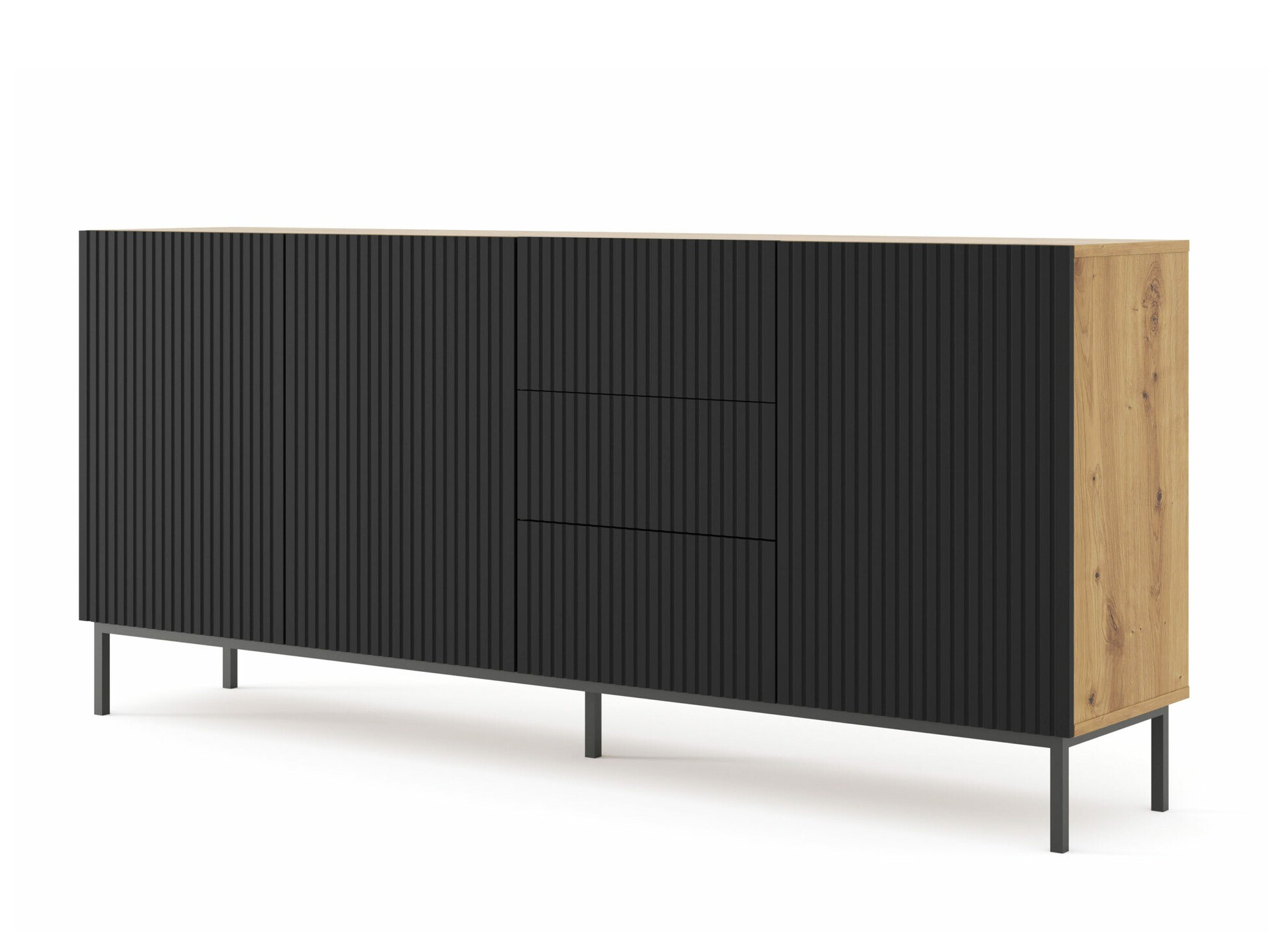 Kомод Mirmaro 101 (Чёрный + Artisan дуб)