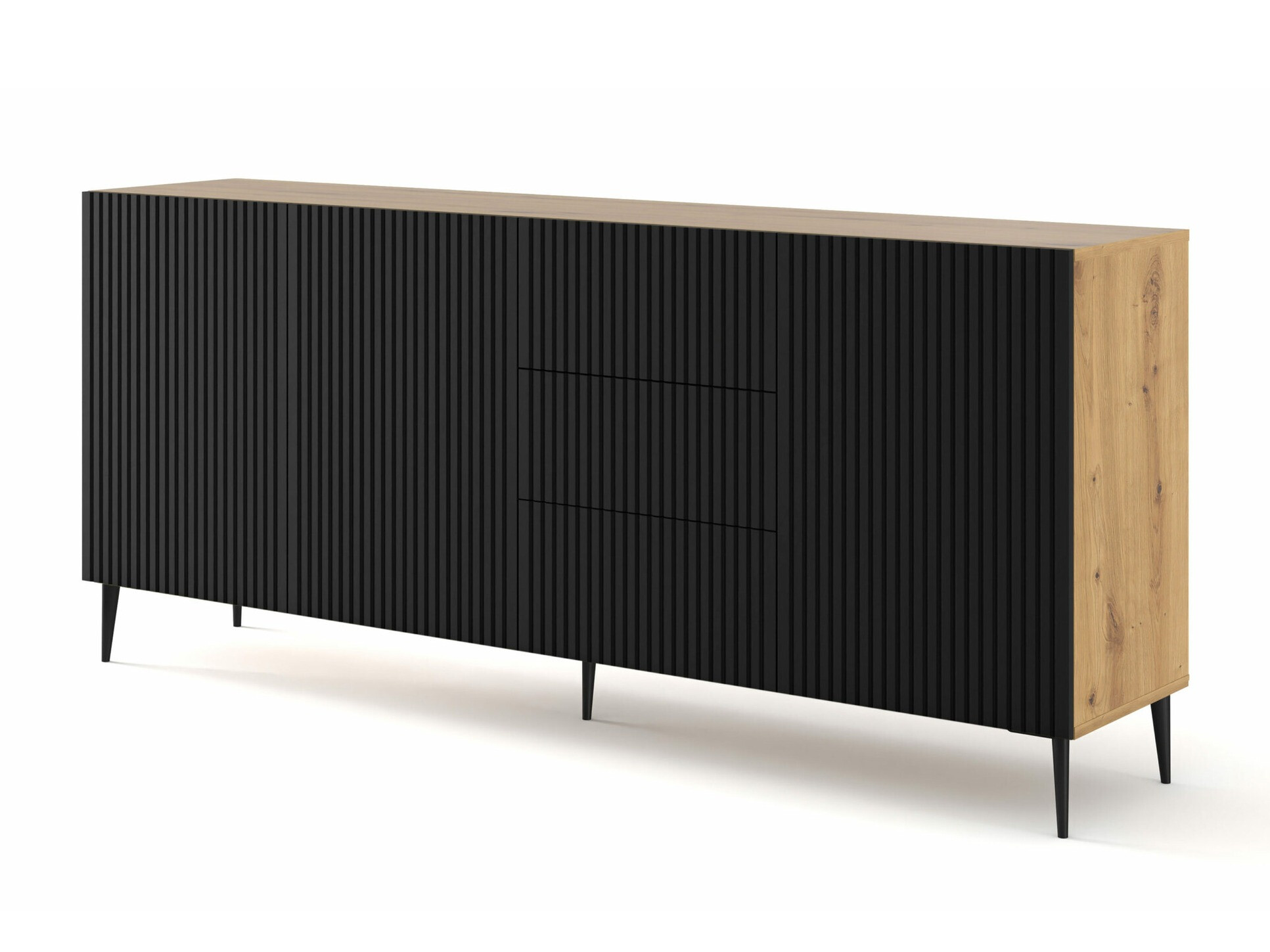 Kомод Mirmaro 101 (Чёрный + Artisan дуб)