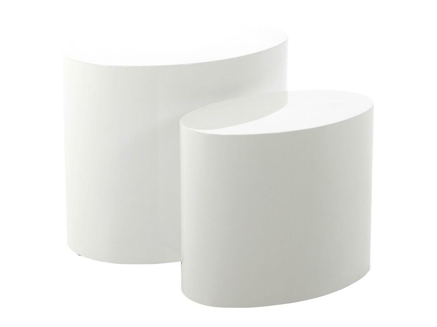 Комплект кофейных столиков Norsica 587 (Глянцевый белый)