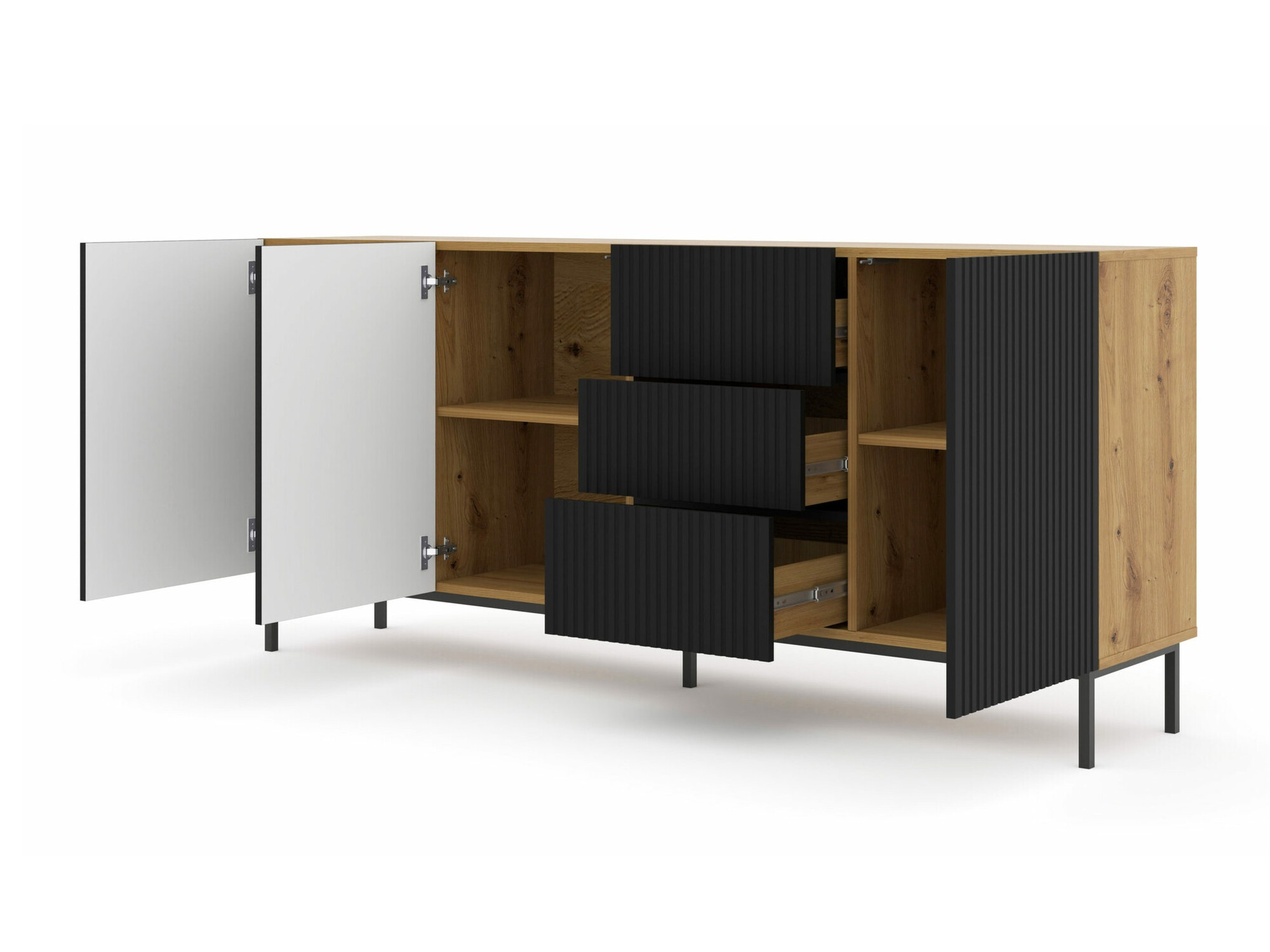 Kumode Mirmaro 101 (Melns + Artisan ozols)