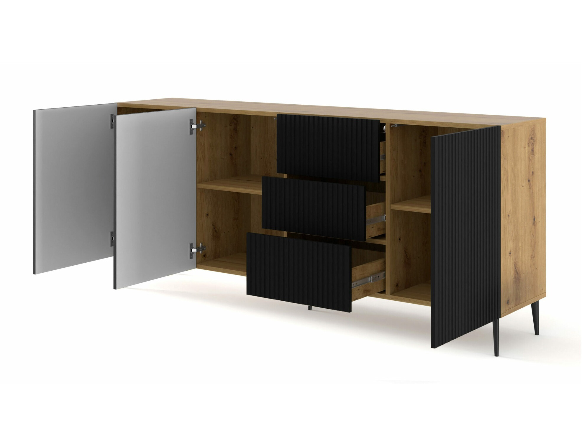 Kumode Mirmaro 101 (Melns + Artisan ozols)