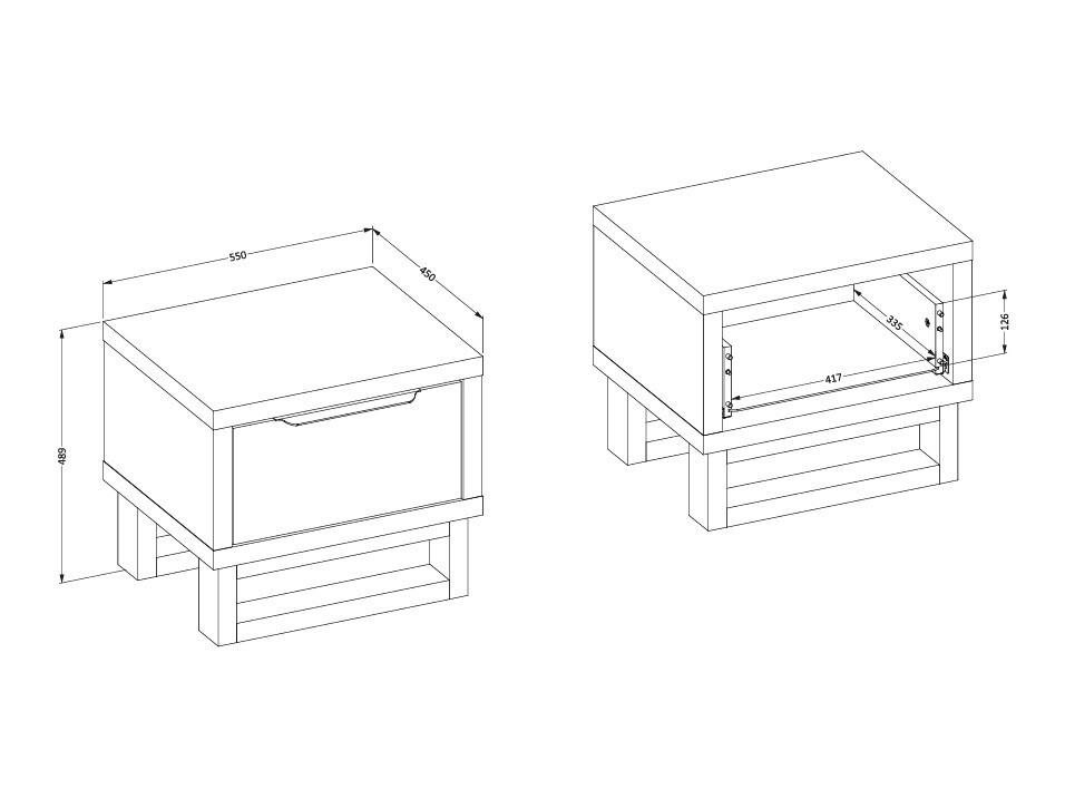 Прикроватная тумбочка Avicavu 116