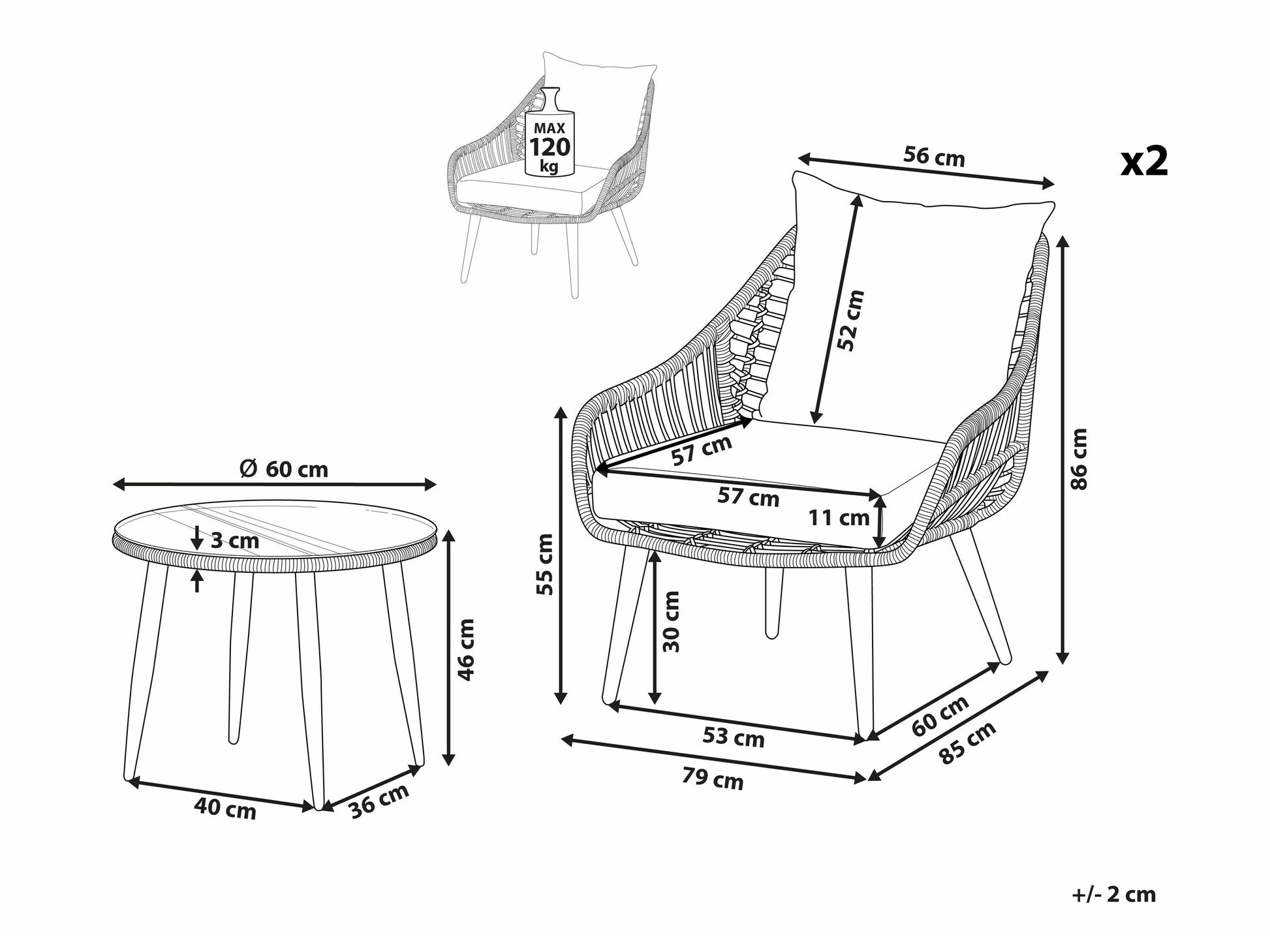 Садовый комплект Berwyn 1839 (Бежевый)