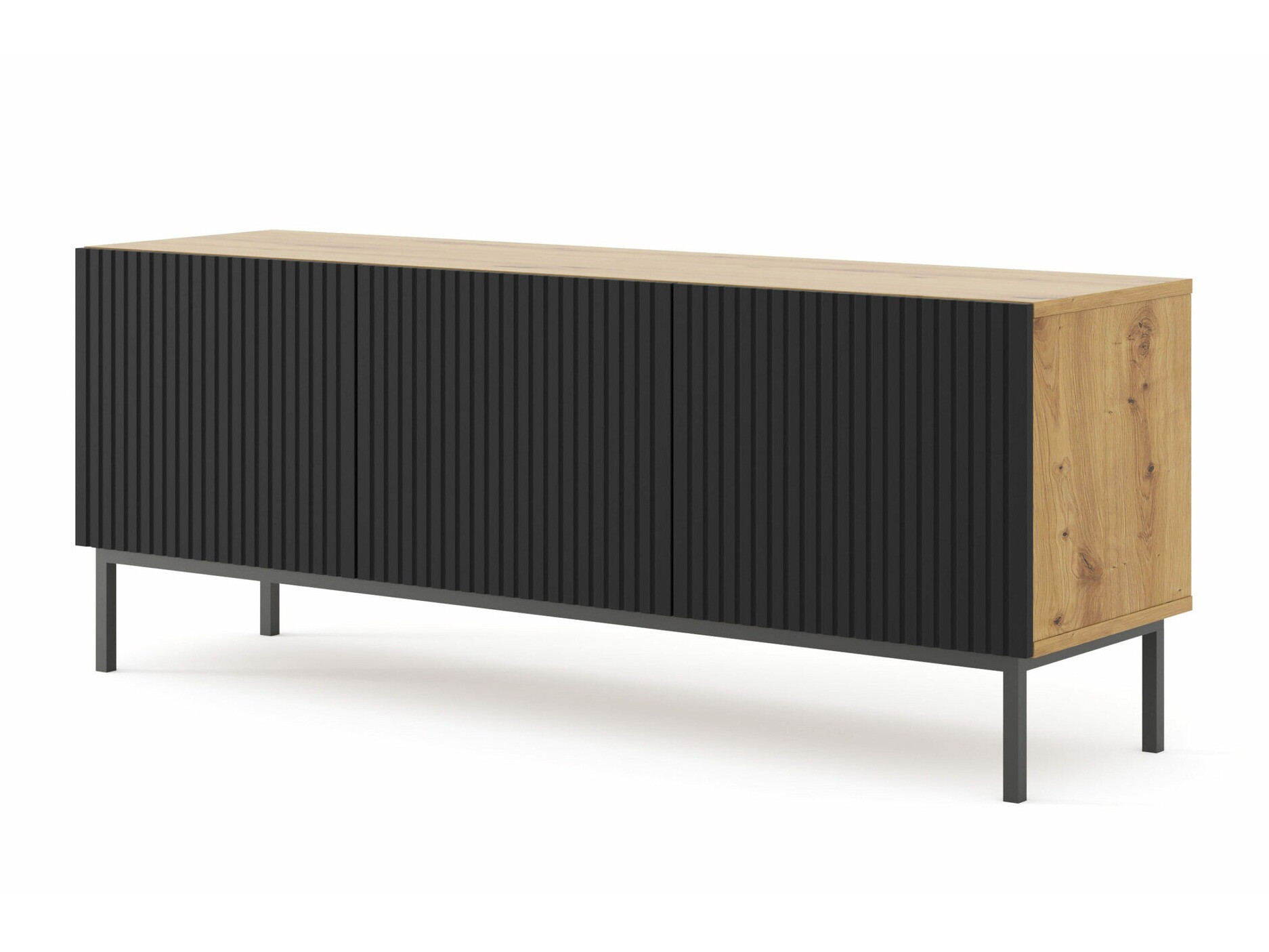 TV galds Mirmaro 102 (Melns + Artisan ozols)