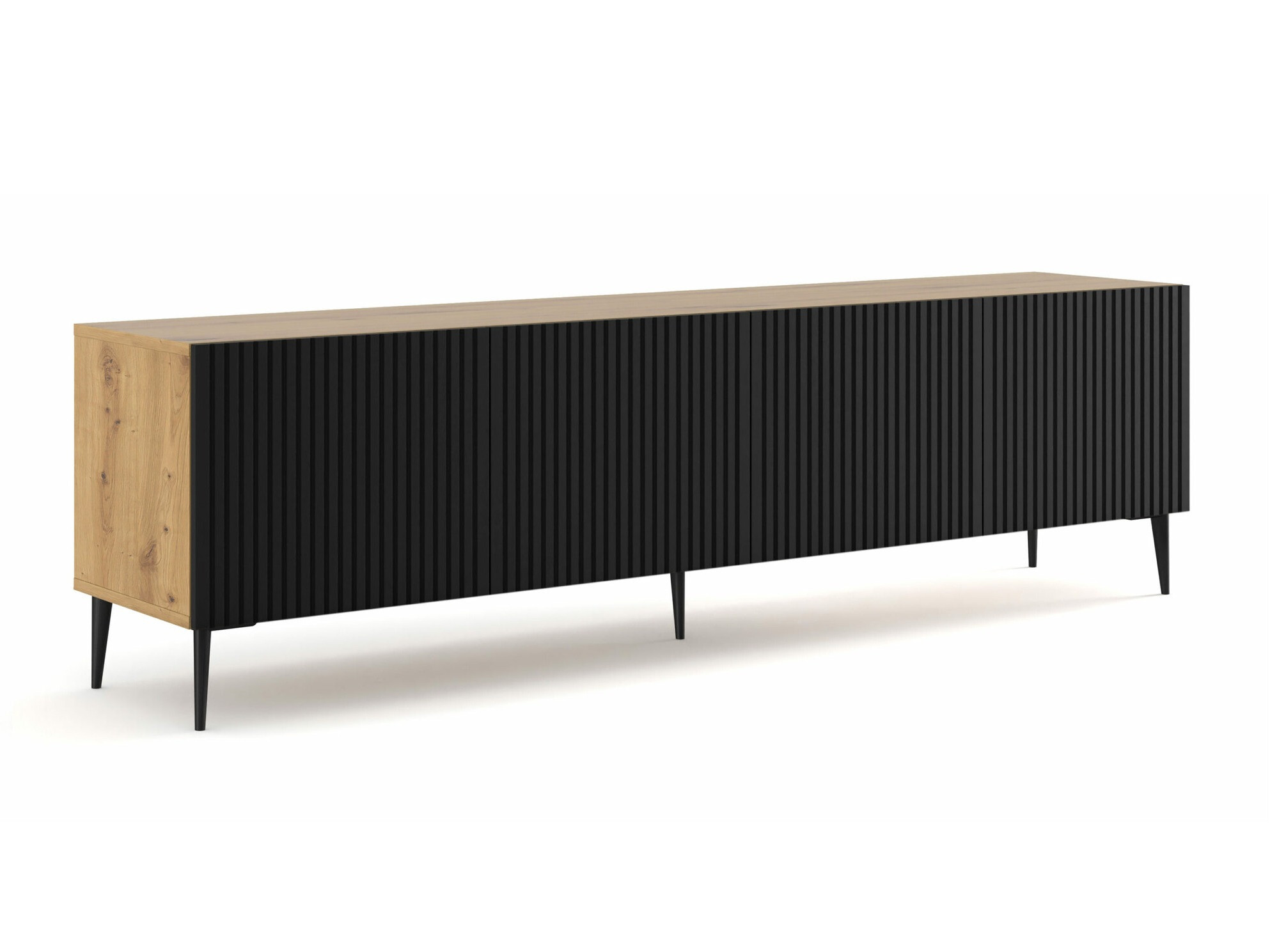 TV galds Mirmaro 103 (Melns + Artisan ozols)