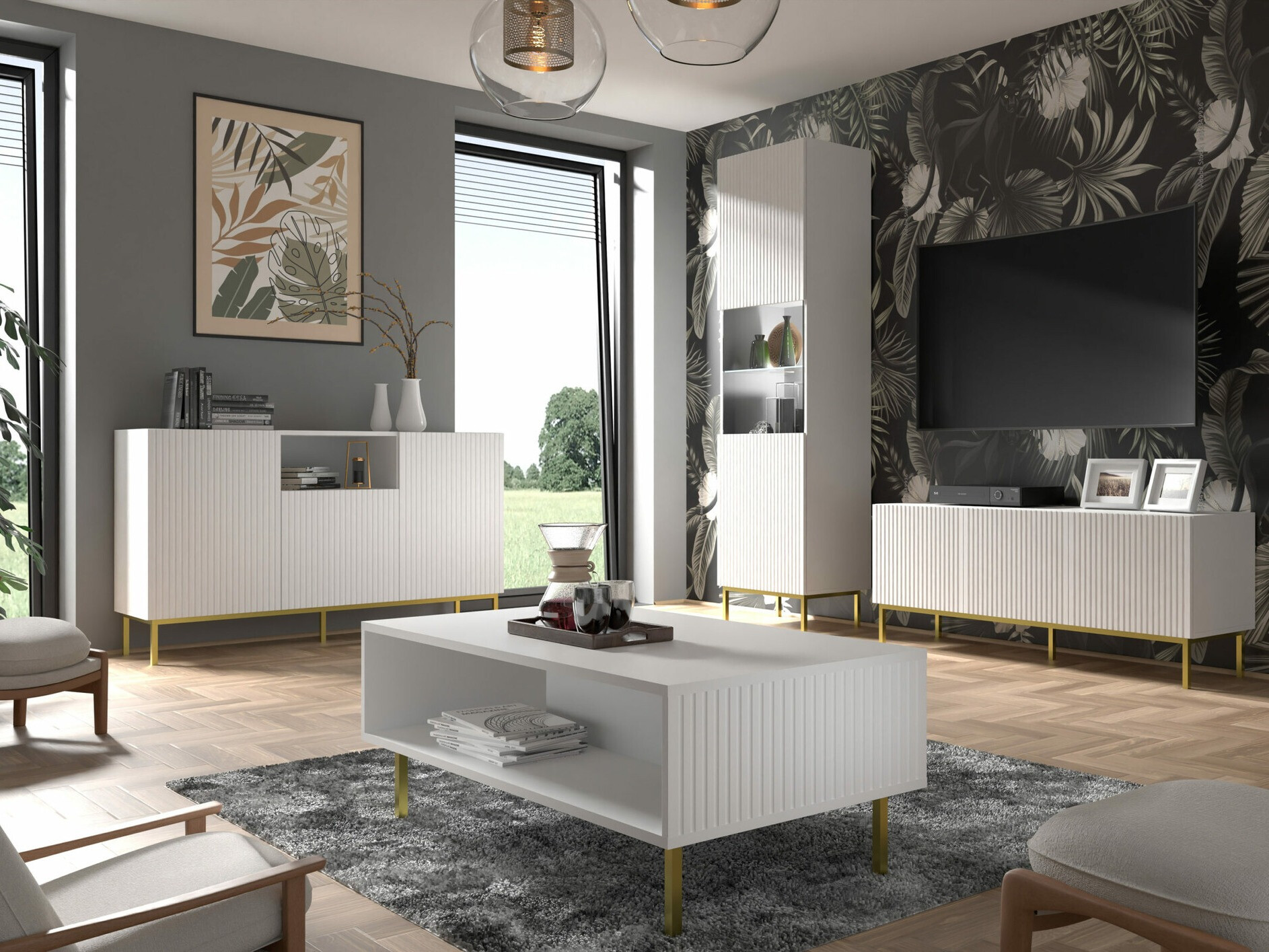 ТВ тумба Mirmaro 102 (Белый)