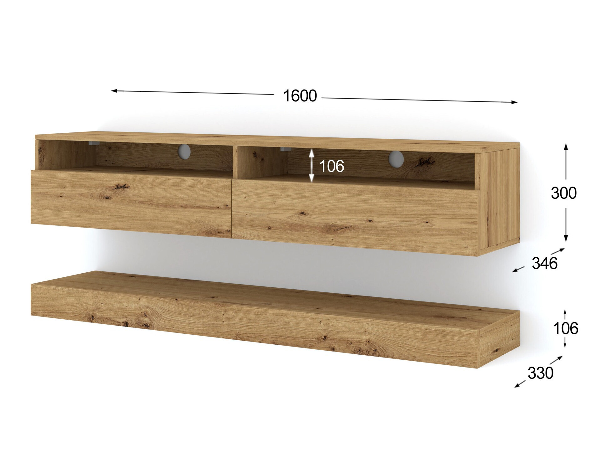 TV galds Buffalo 108 (Artisan ozols)