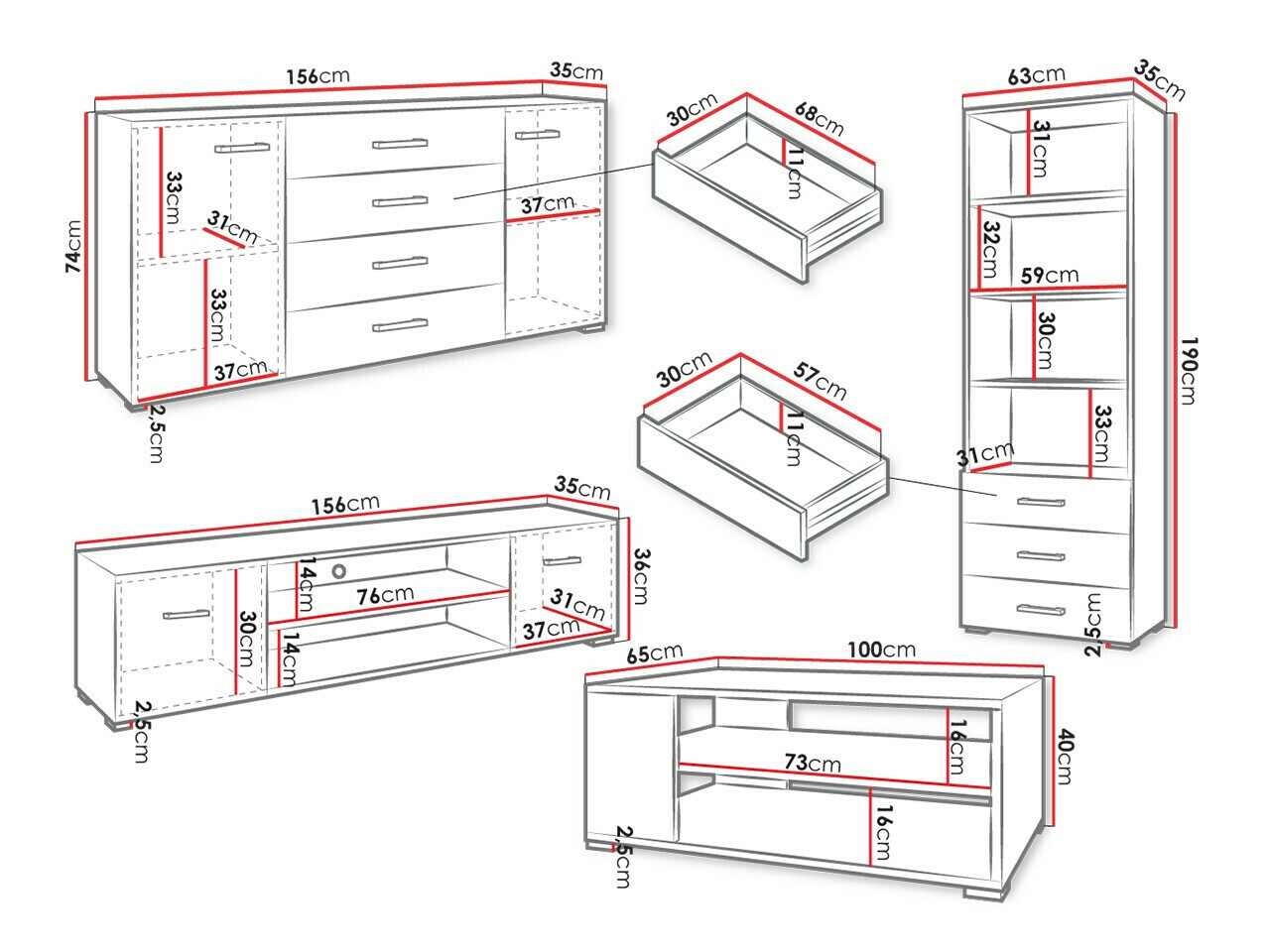 Viesistabas komplekts Comfivo Casus I