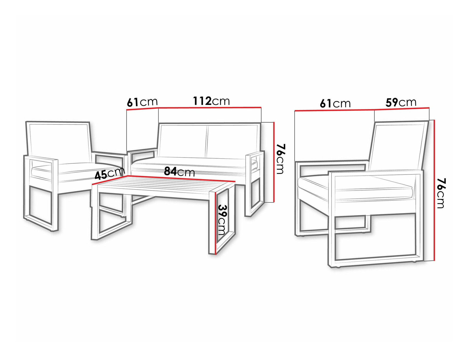 Dārza mēbeļu komplekts Richardson 122
