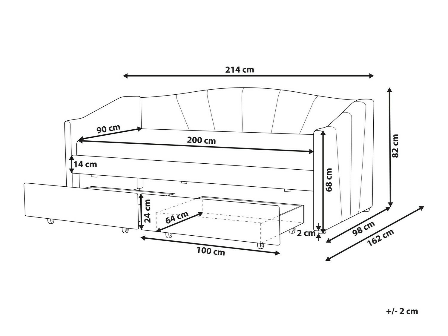 Кровать Berwyn 630 (Красный)